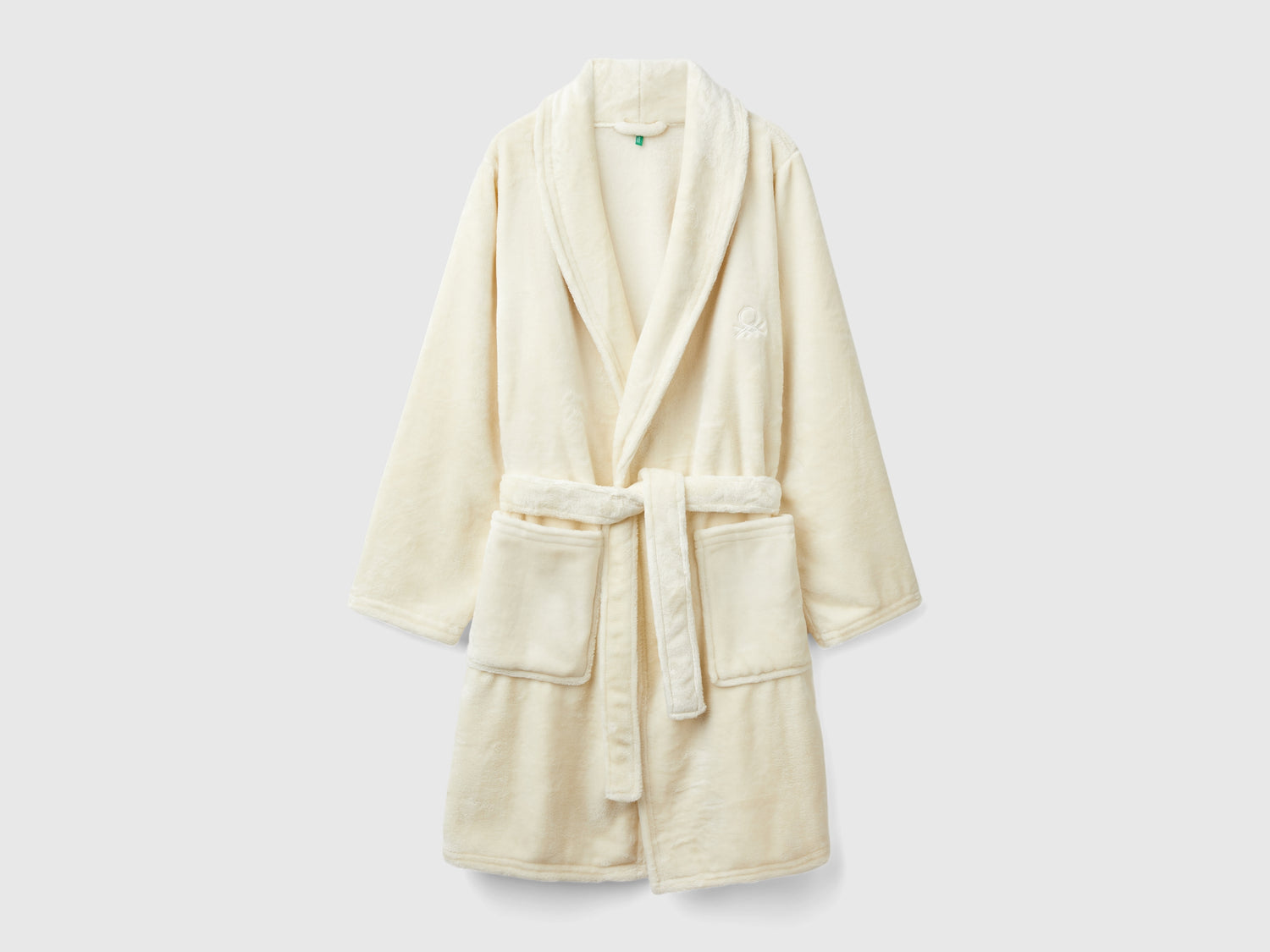 Vestaglia in pelliccetta sintetica da donna bianco panna | Benetton Outlet