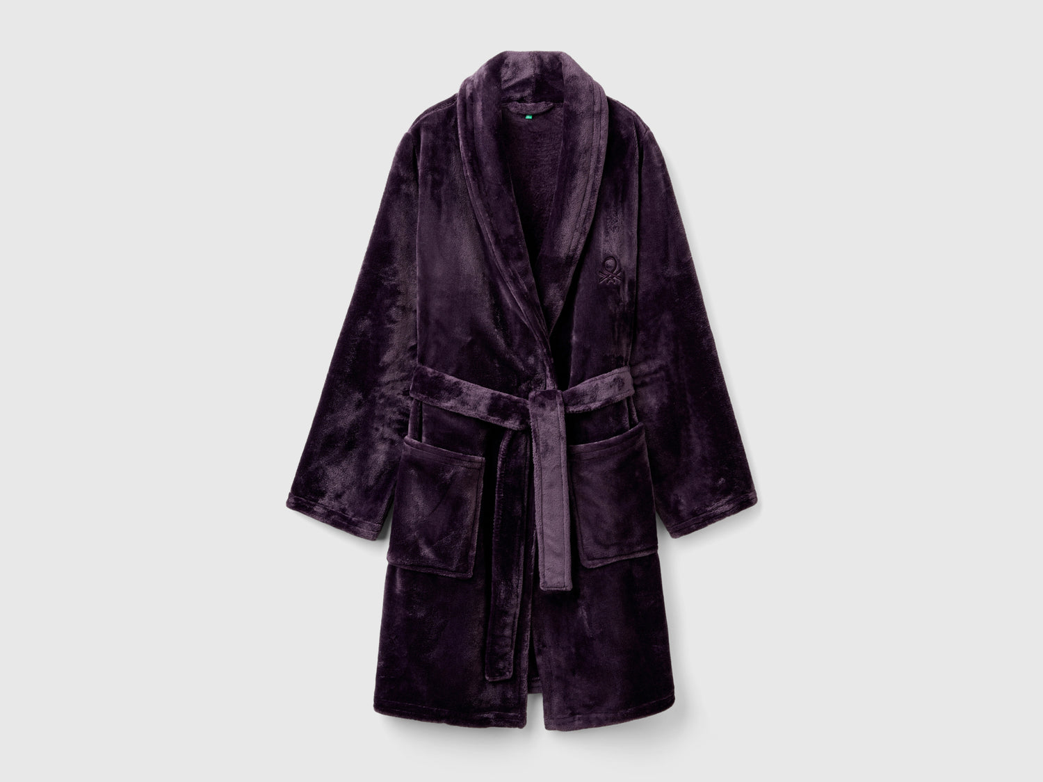 Vestaglia in pelliccetta sintetica da donna malva scuro | Benetton Outlet