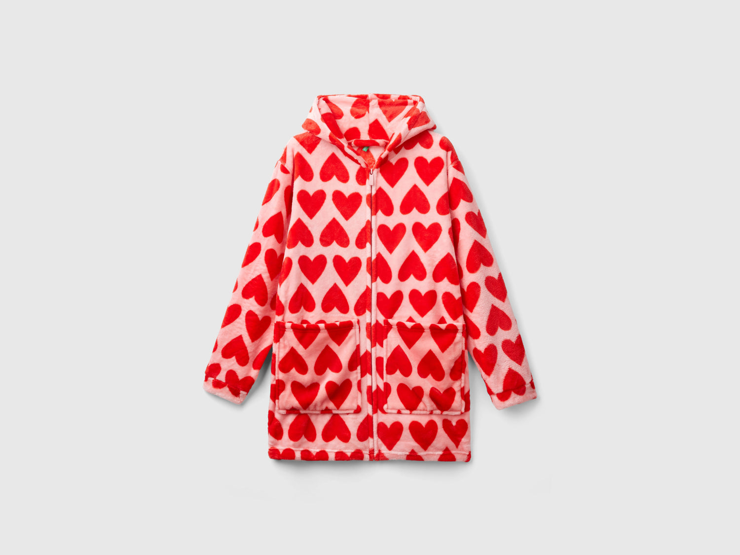 Vestaglia con stampa cuori da donna rosa | Benetton Outlet