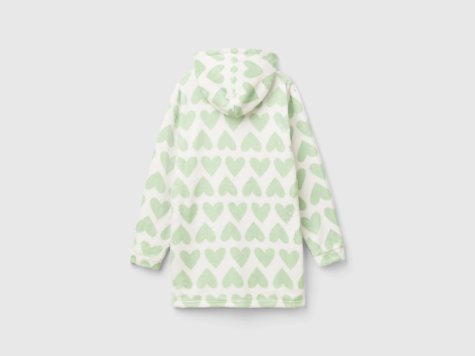 Vestaglia con stampa cuori da donna bianco panna 2 | Benetton Outlet