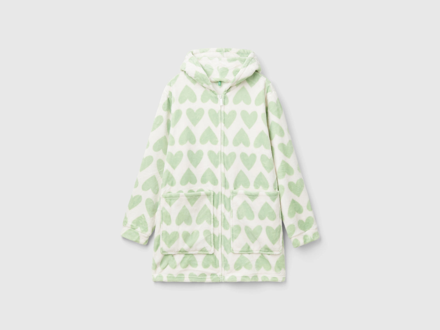Vestaglia con stampa cuori da donna bianco panna | Benetton Outlet