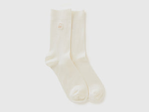Calcetines acanalados con logotipo