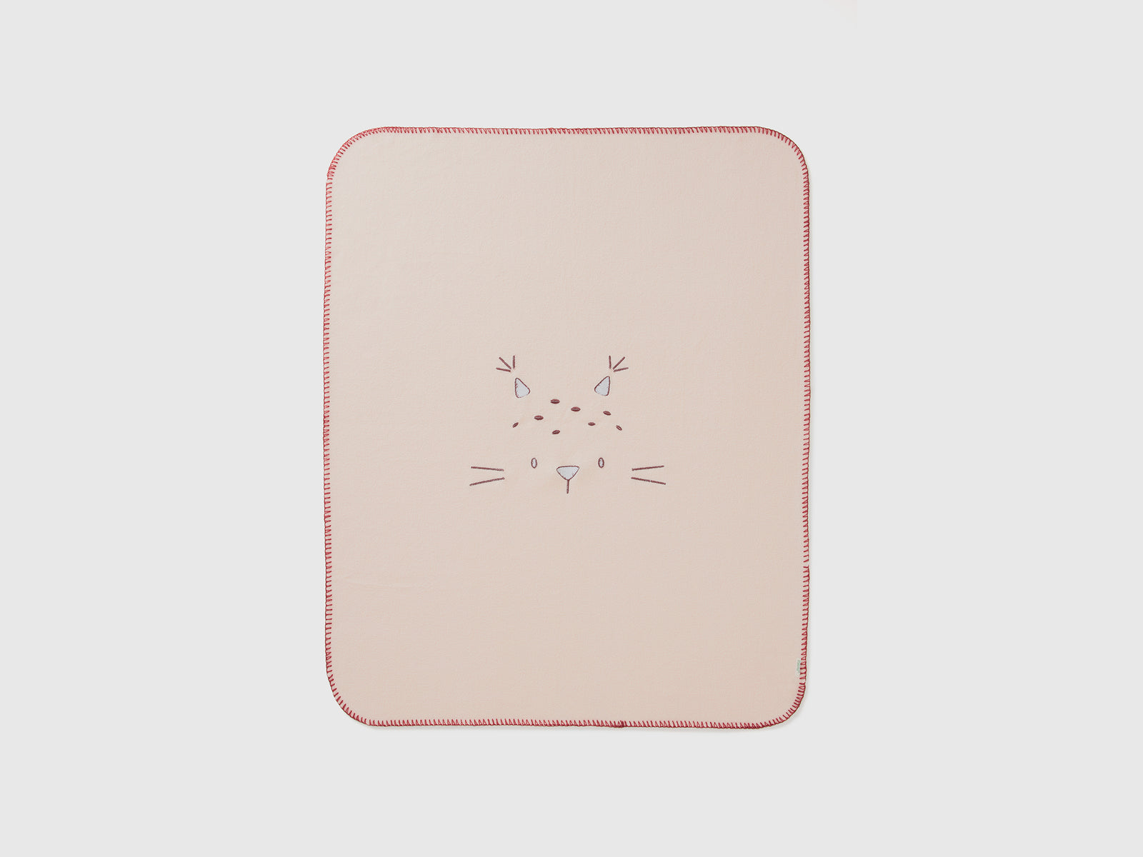 Coperta in pile con ricamo animaletto da neonato rosa tenue 2 | Benetton Outlet