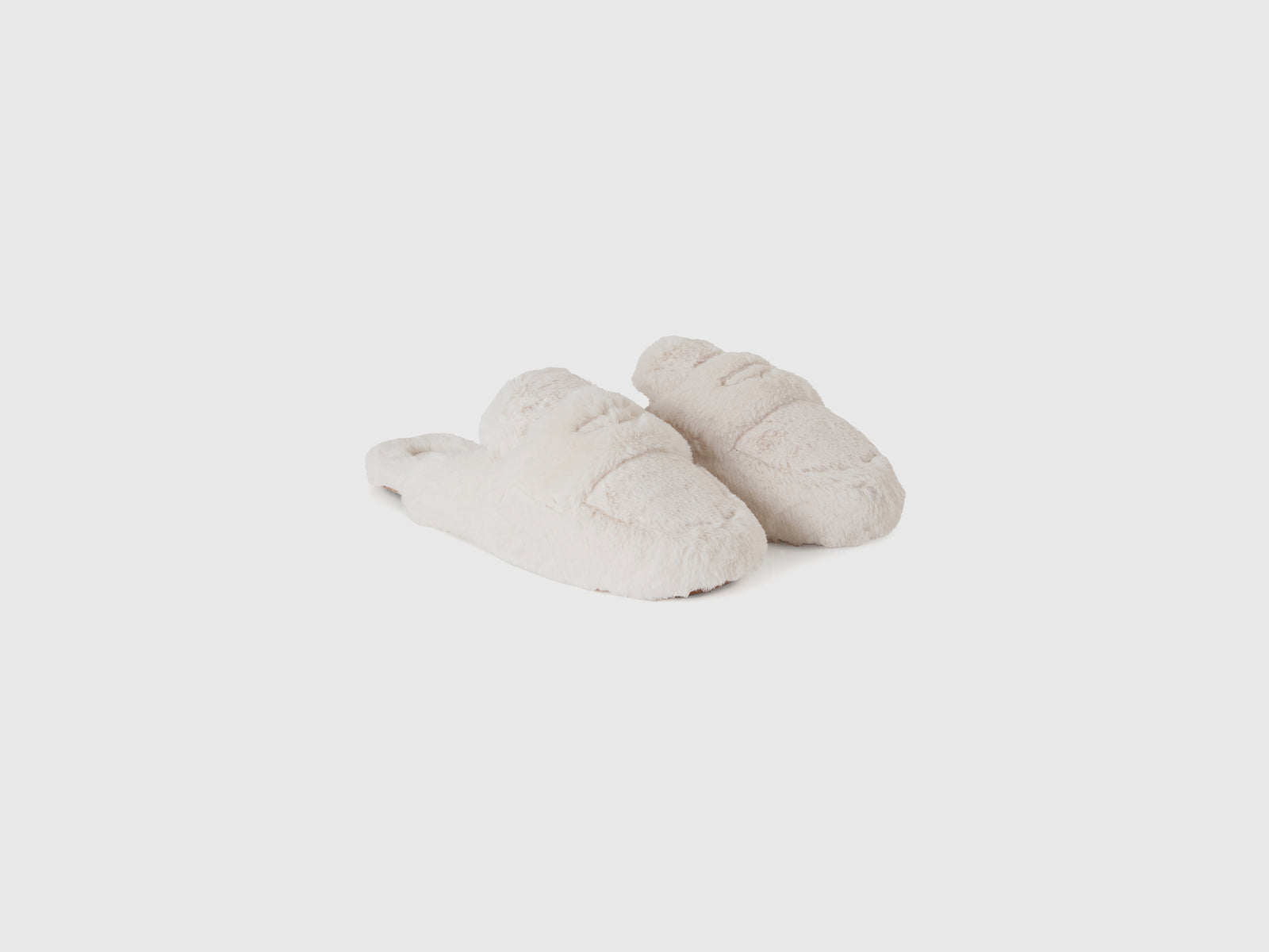 Pantofole in pelliccia sintetica da donna bianco 3 | Benetton Outlet