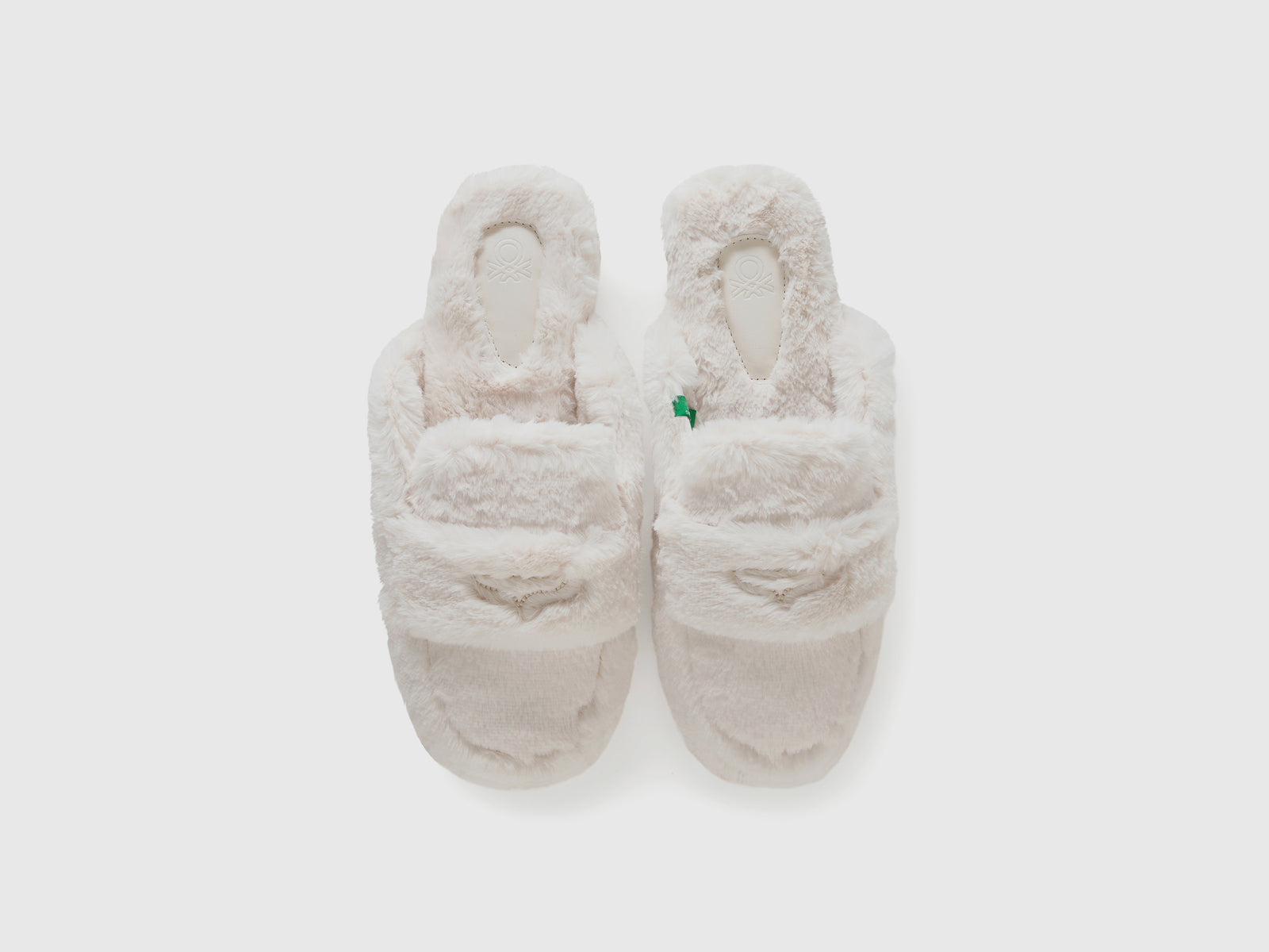 Pantofole in pelliccia sintetica da donna bianco 4 | Benetton Outlet