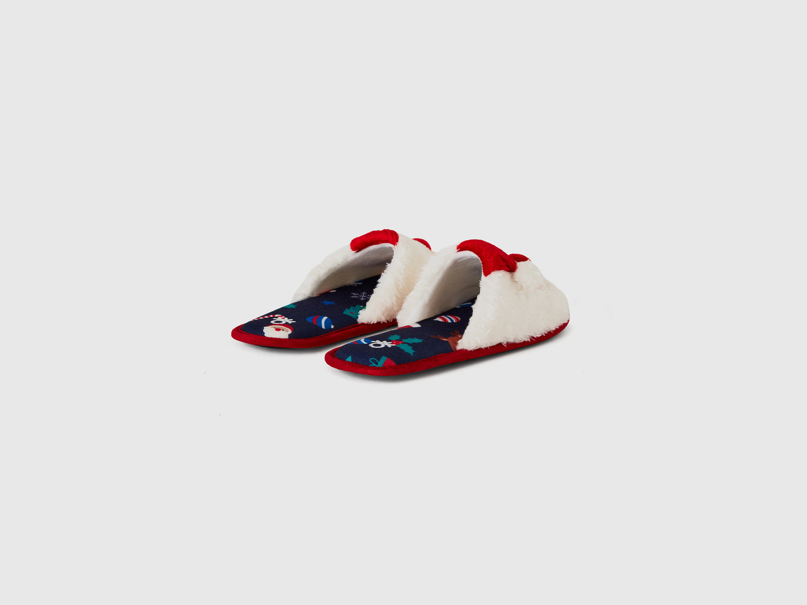 Pantofole babbo natale da bambino bianco 2 | Benetton Outlet