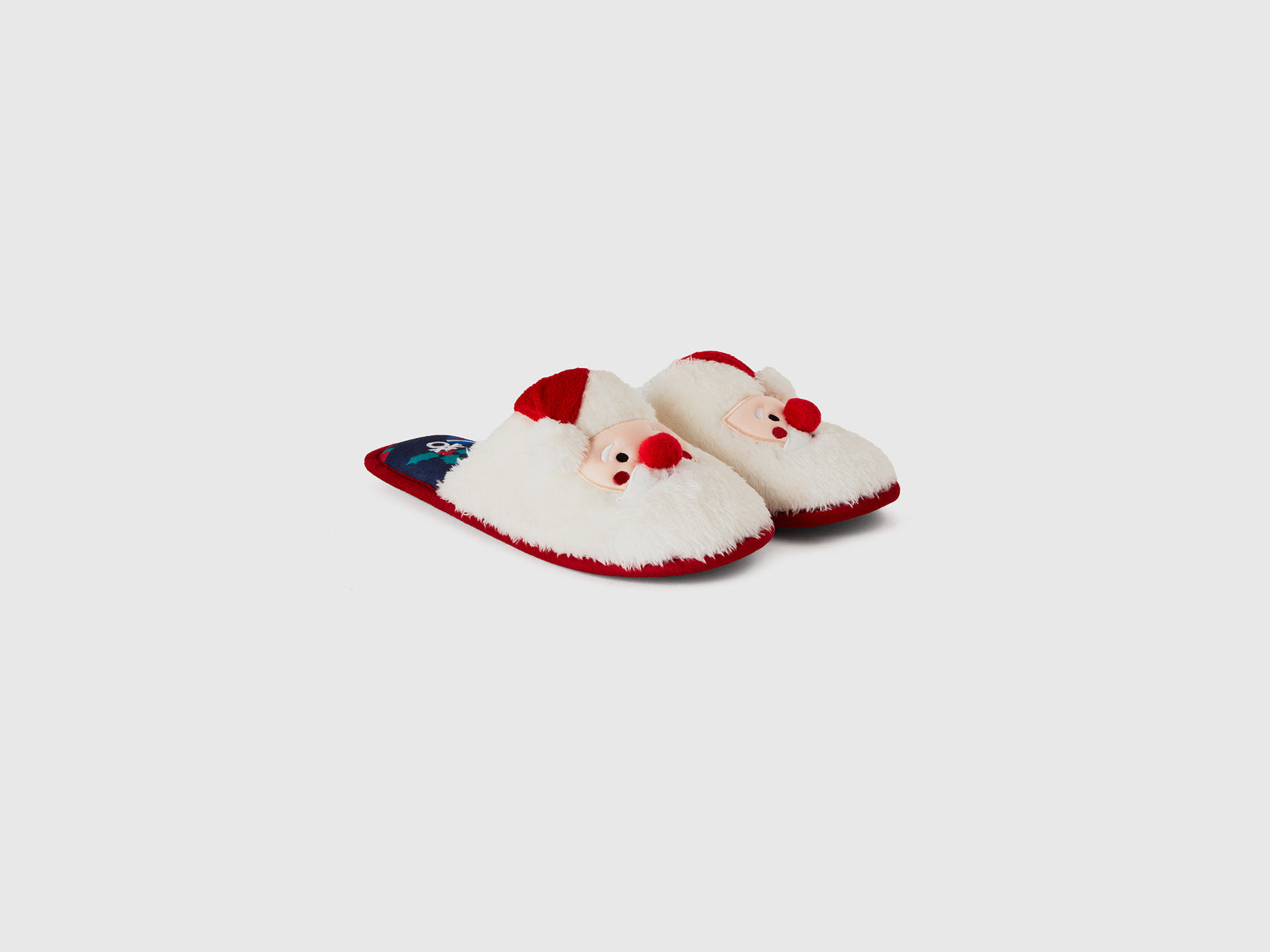 Pantofole babbo natale da bambino bianco 4 | Benetton Outlet