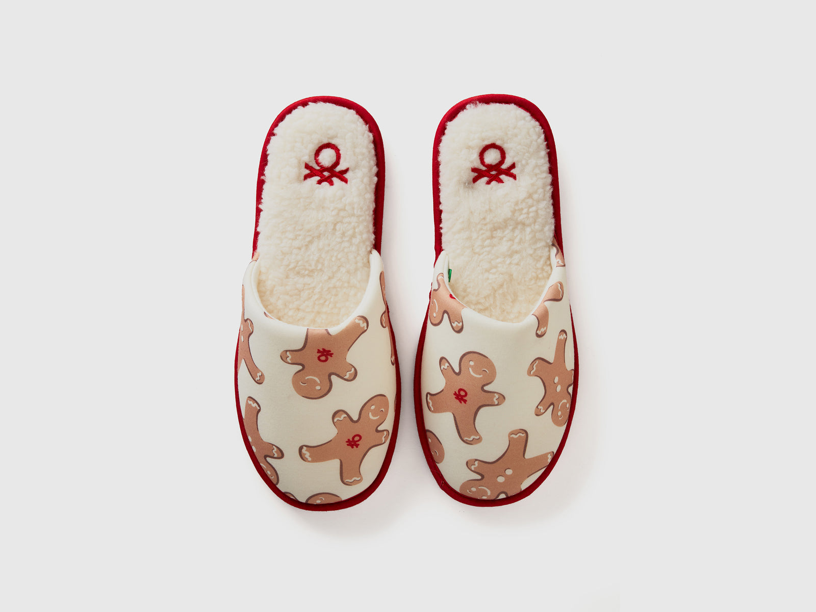 Pantofole con stampa biscotto da uomo bianco panna 3 | Benetton Outlet