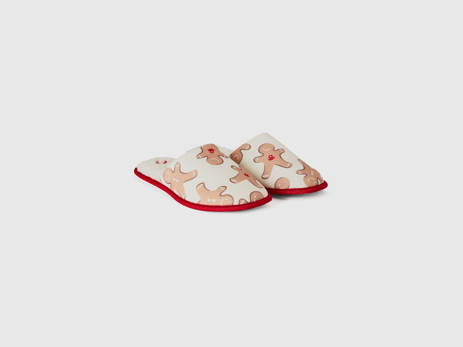 Pantofole con stampa biscotto da uomo bianco panna 4 | Benetton Outlet