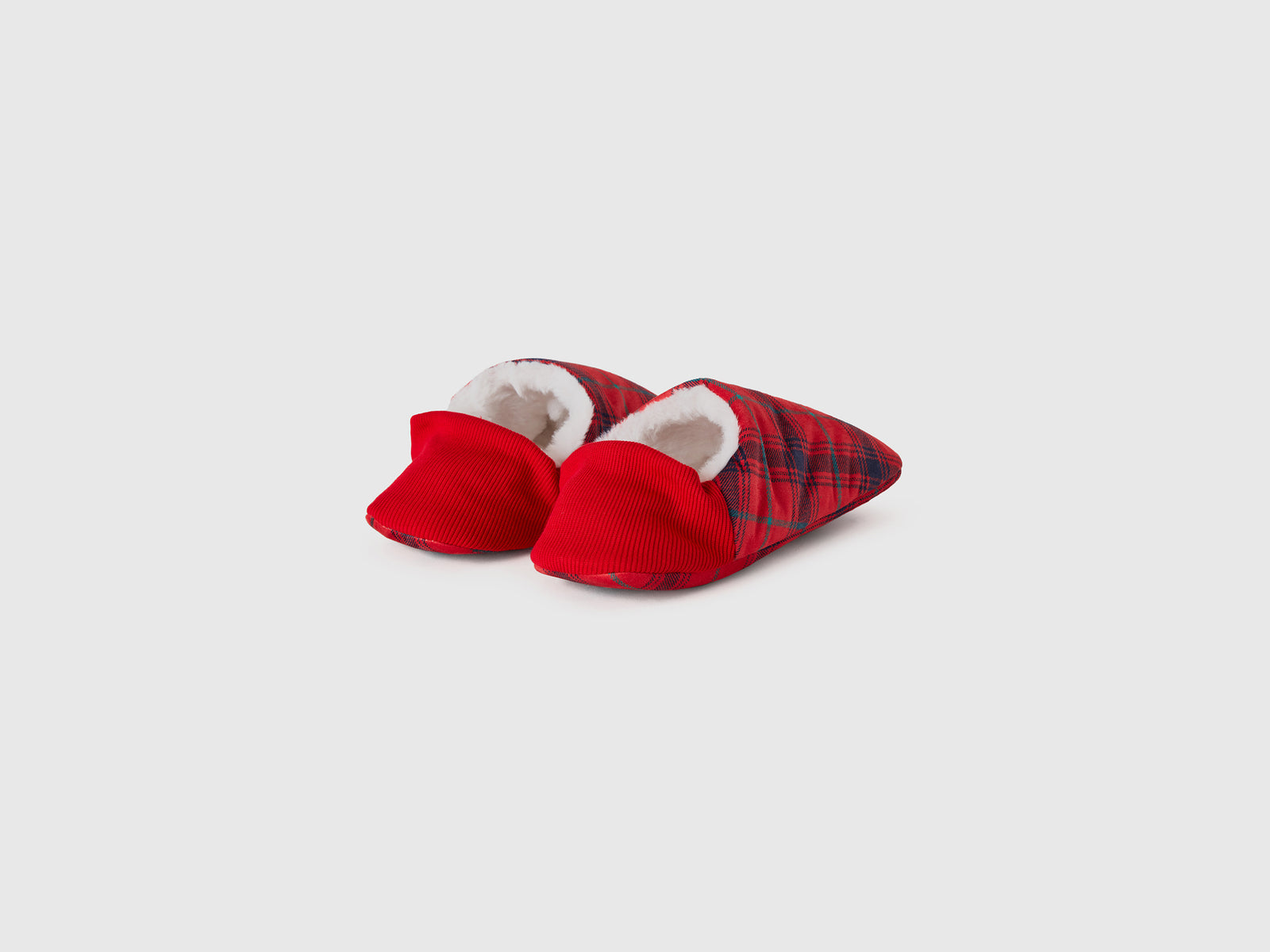 Ciabatte reversibili in pelliccia sintetica da donna rosso 2 | Benetton Outlet