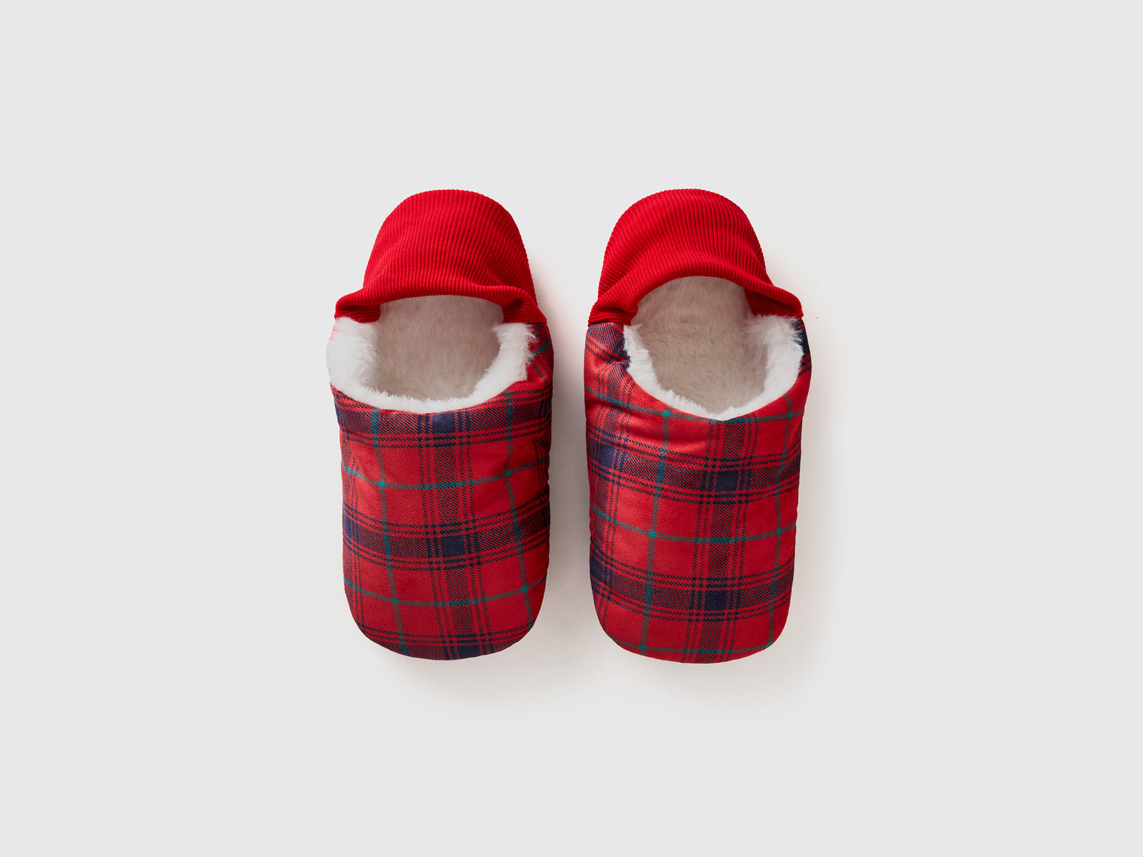 Ciabatte reversibili in pelliccia sintetica da donna rosso 3 | Benetton Outlet