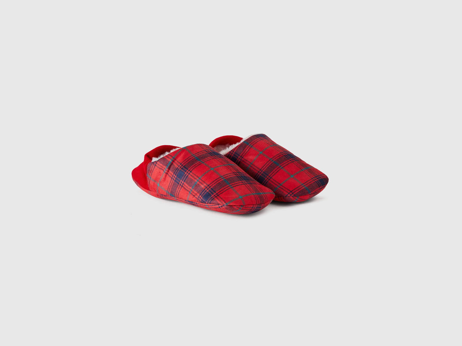 Ciabatte reversibili in pelliccia sintetica da donna rosso 6 | Benetton Outlet
