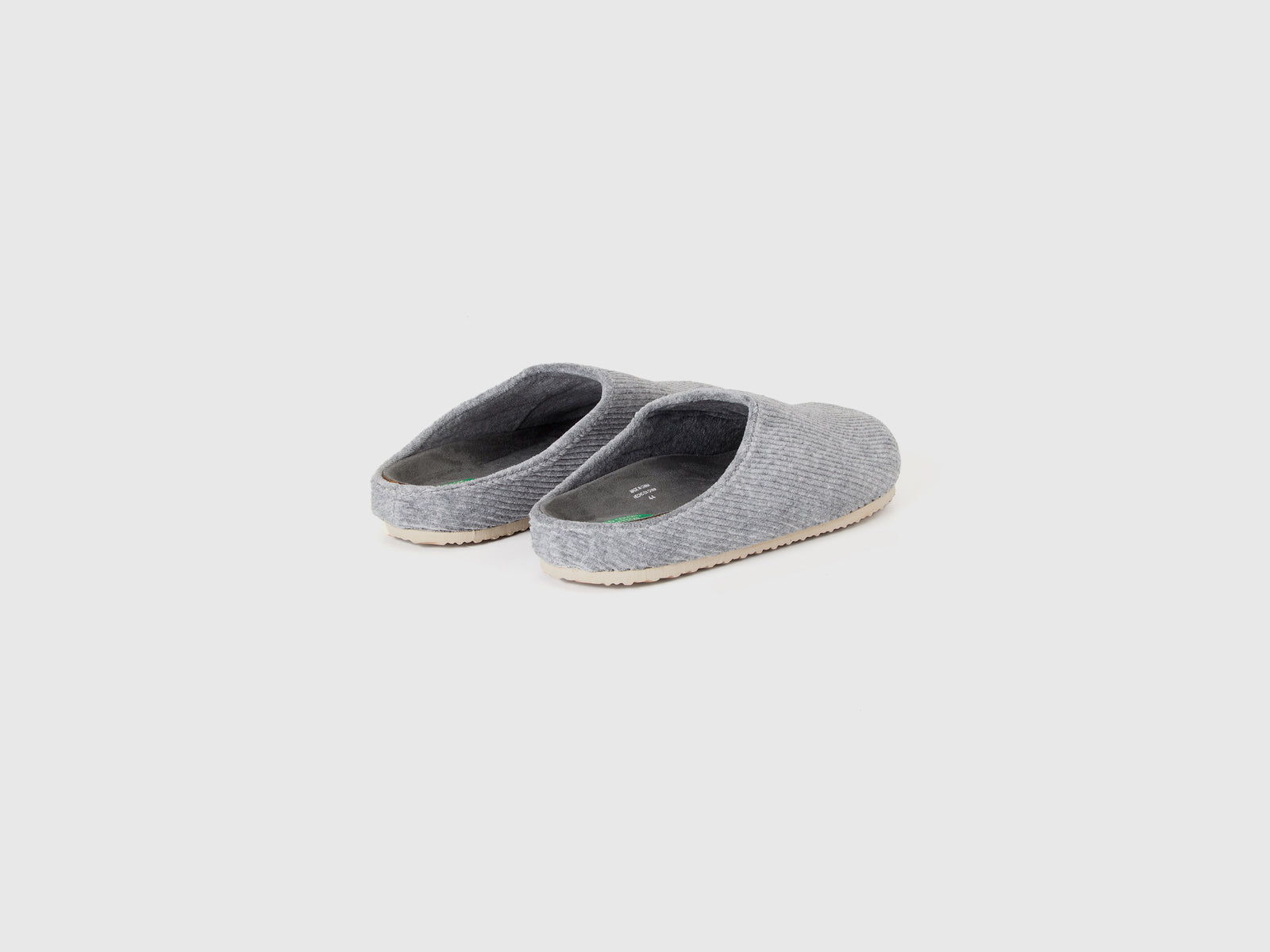 Ciabatte in misto cotone da uomo grigio chiaro 2 | Benetton Outlet