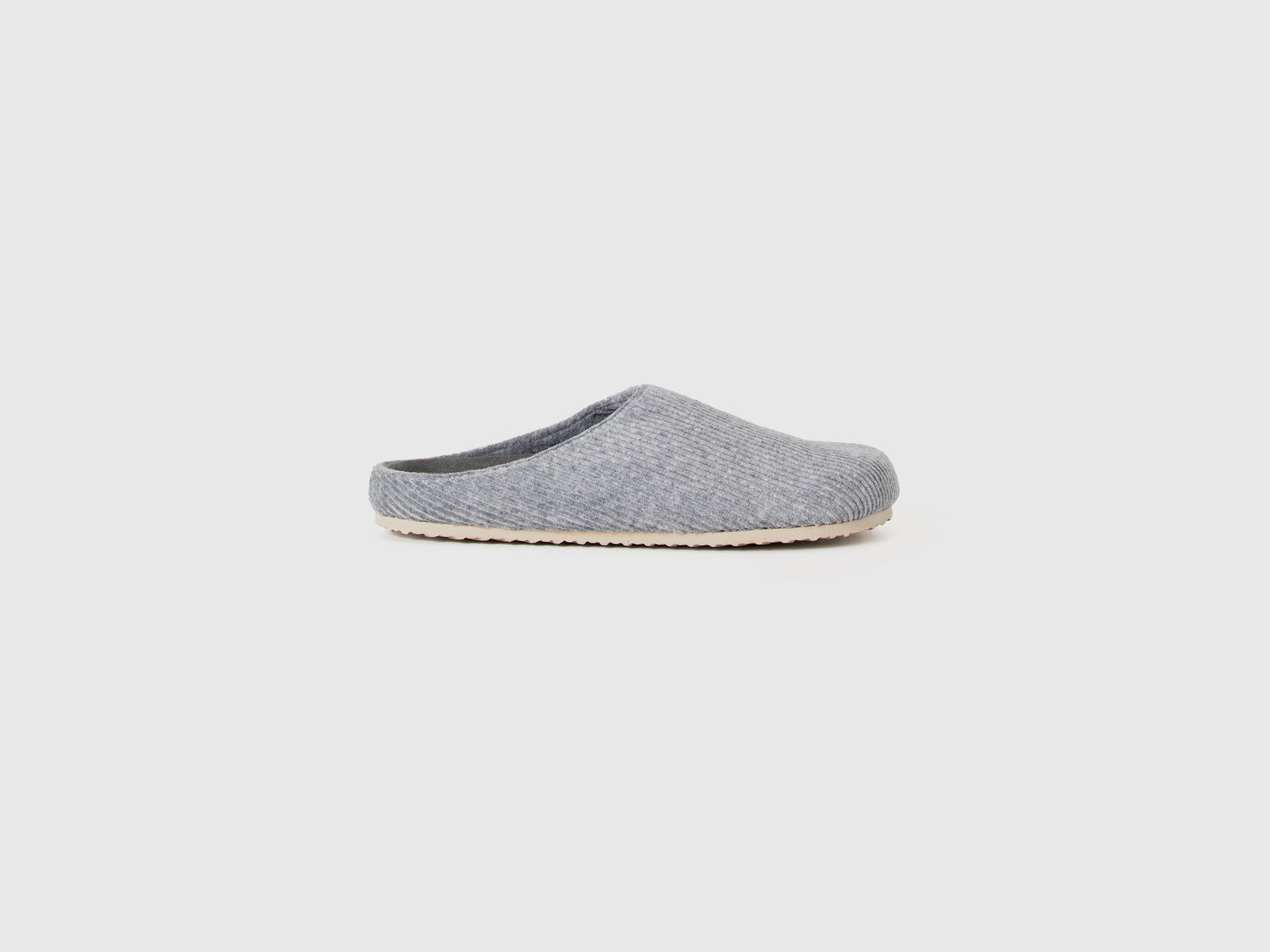 Ciabatte in misto cotone da uomo grigio chiaro | Benetton Outlet