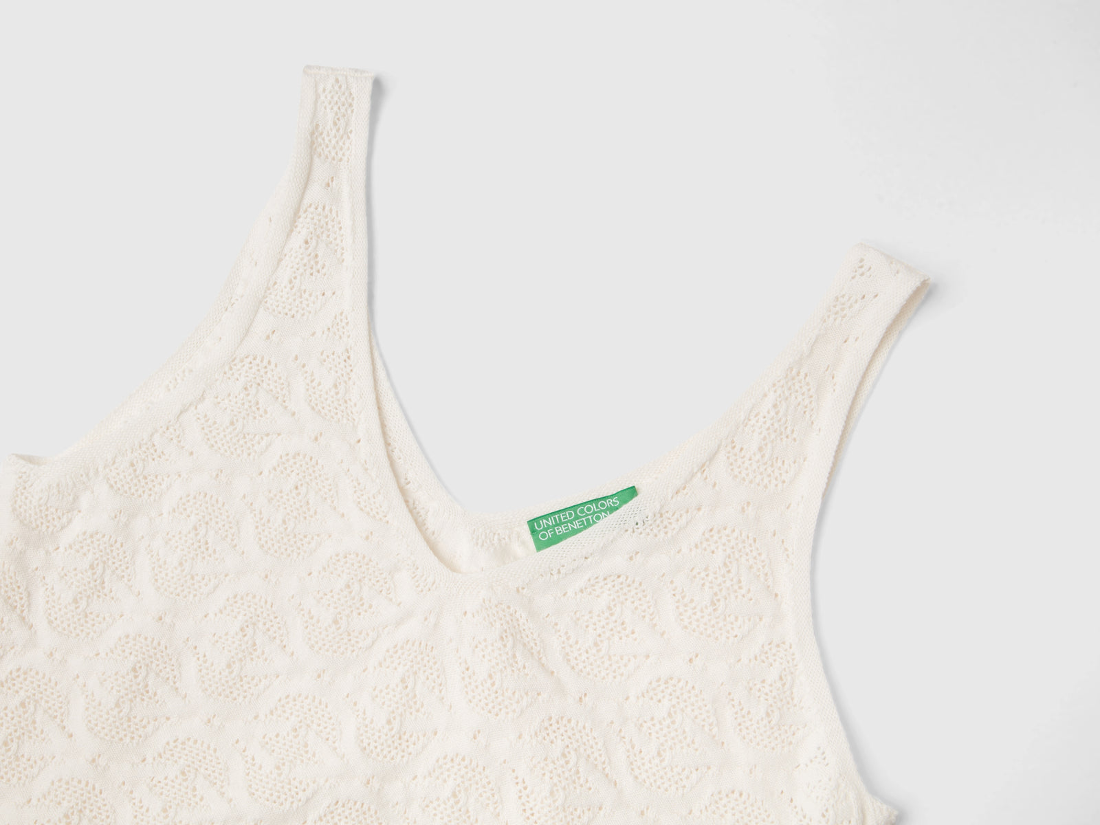 Top in maglia Monogram da donna bianco panna 3 | Benetton Outlet