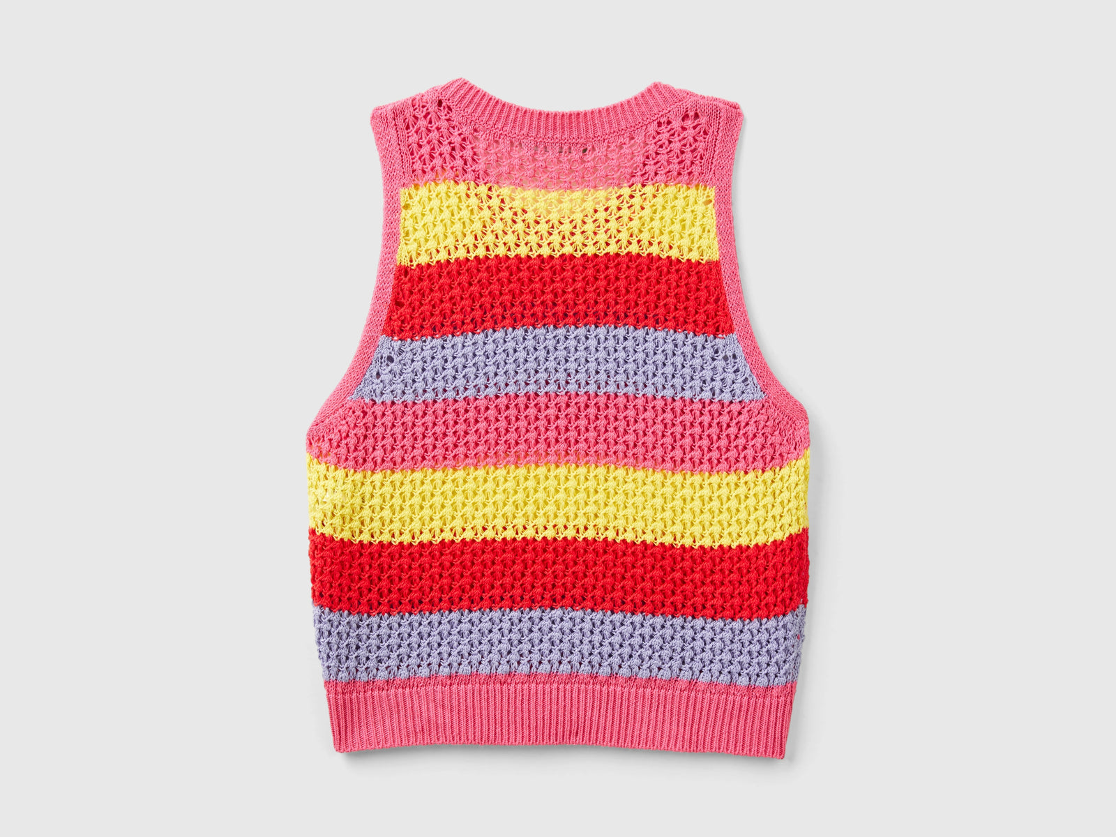 Top a righe in misto cotone riciclato da donna multi-color 2 | Benetton Outlet