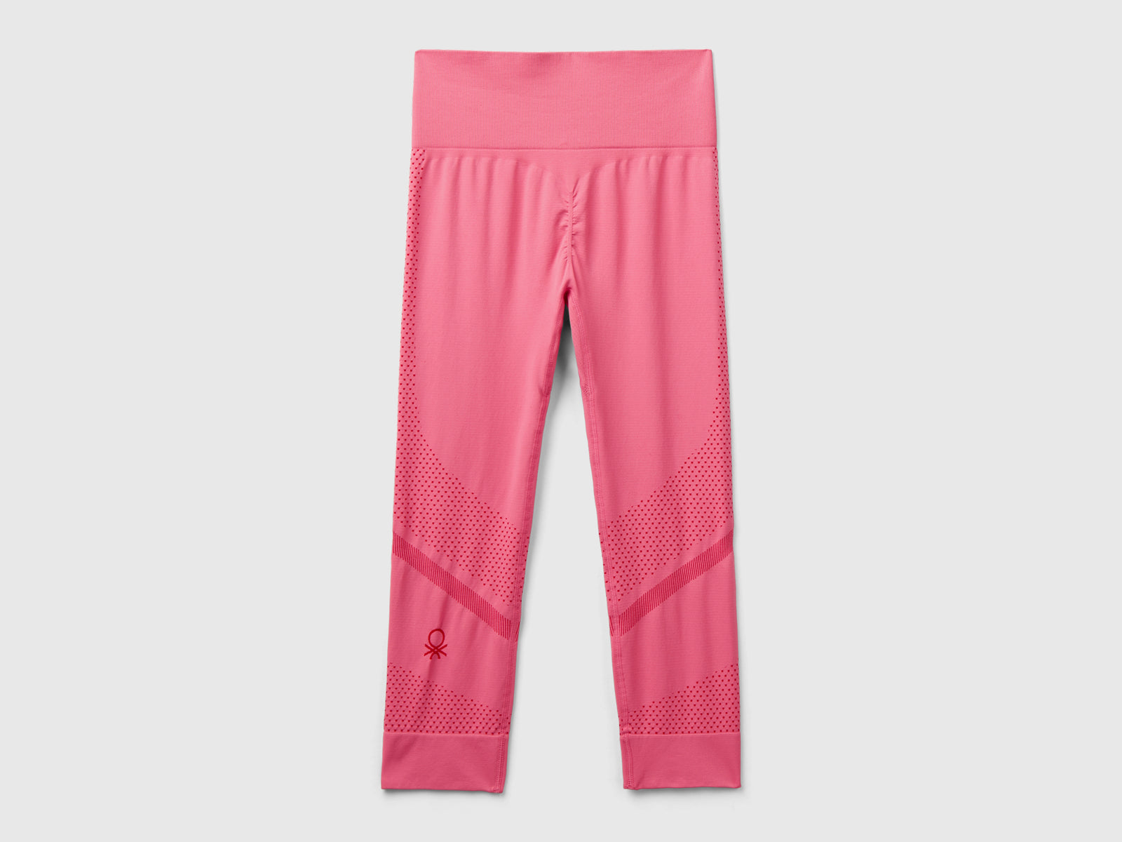 Leggings 3/4 sportivi senza cuciture da donna rosa 2 | Benetton Outlet