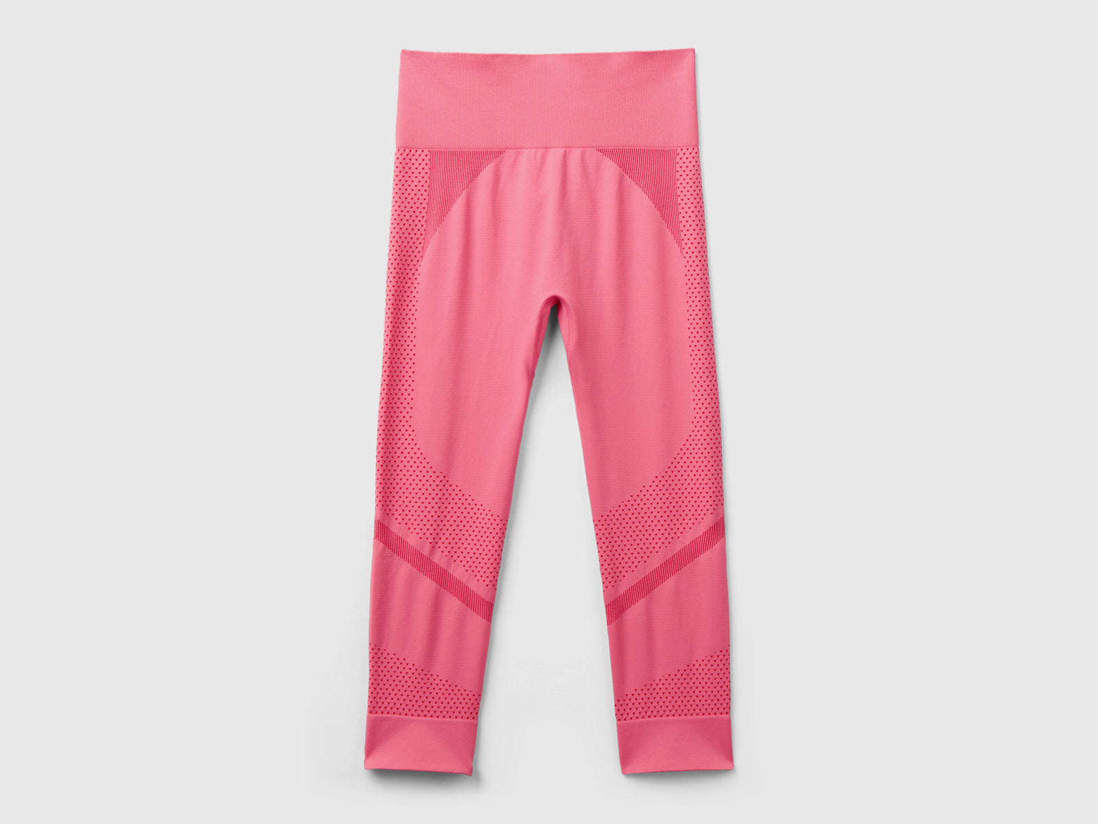 Leggings 3/4 sportivi senza cuciture da donna rosa | Benetton Outlet