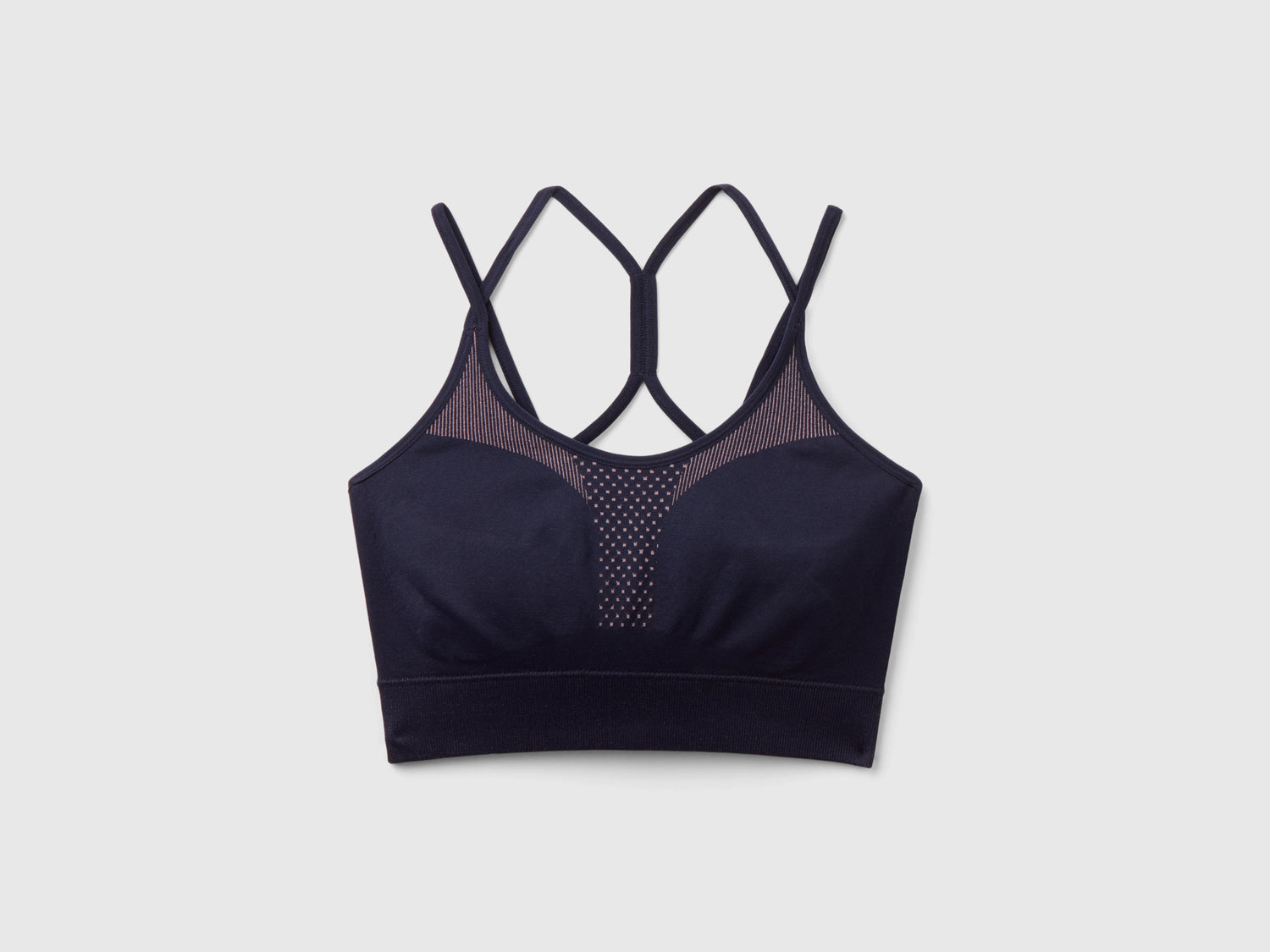 Top bra sportivo senza cuciture da donna blu scuro | Benetton Outlet