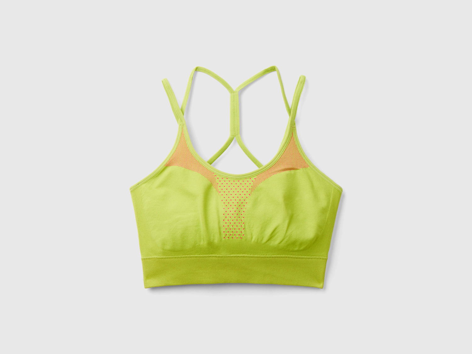 Top bra sportivo senza cuciture da donna lime | Benetton Outlet