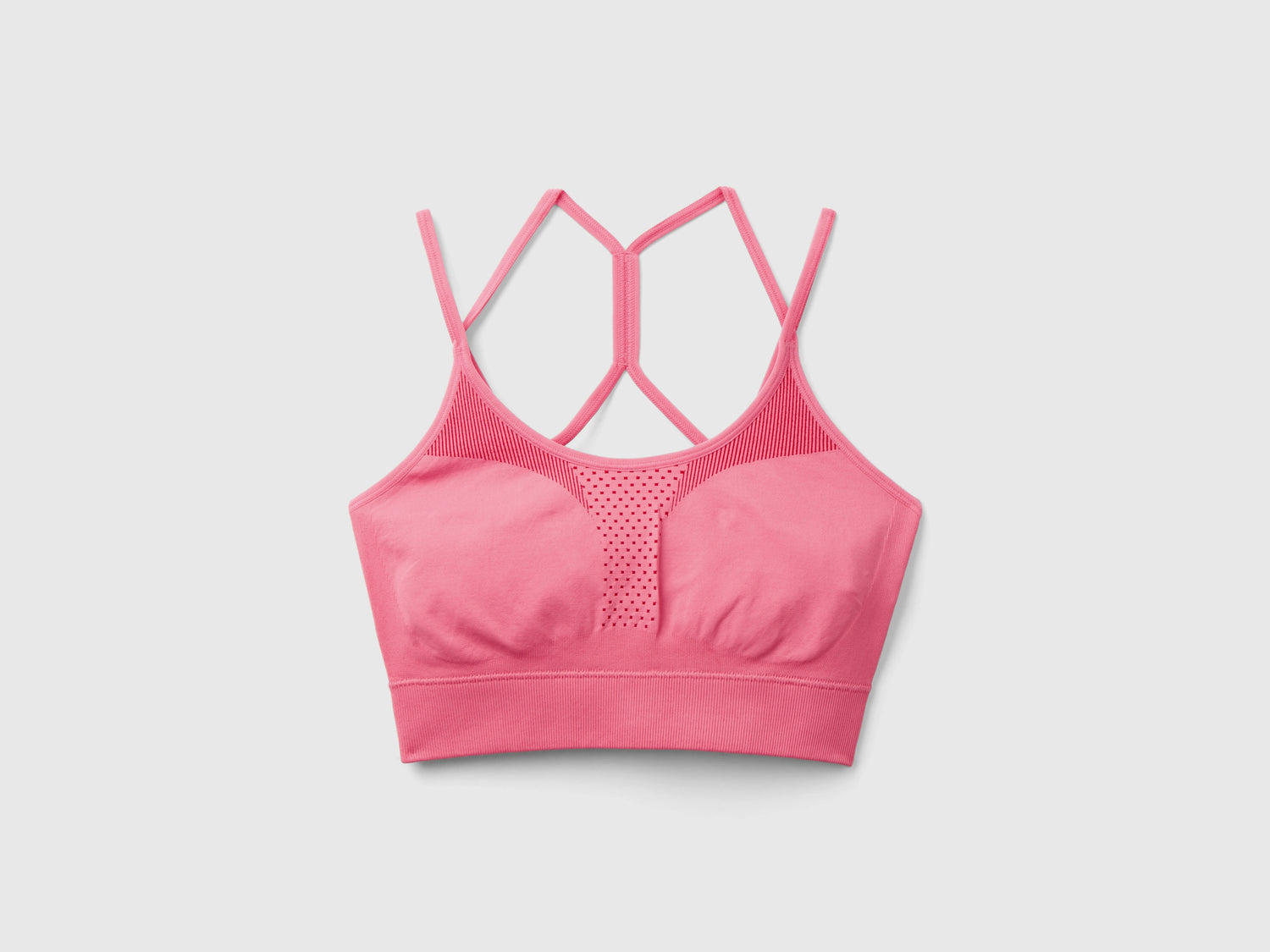 Top bra sportivo senza cuciture da donna rosa | Benetton Outlet