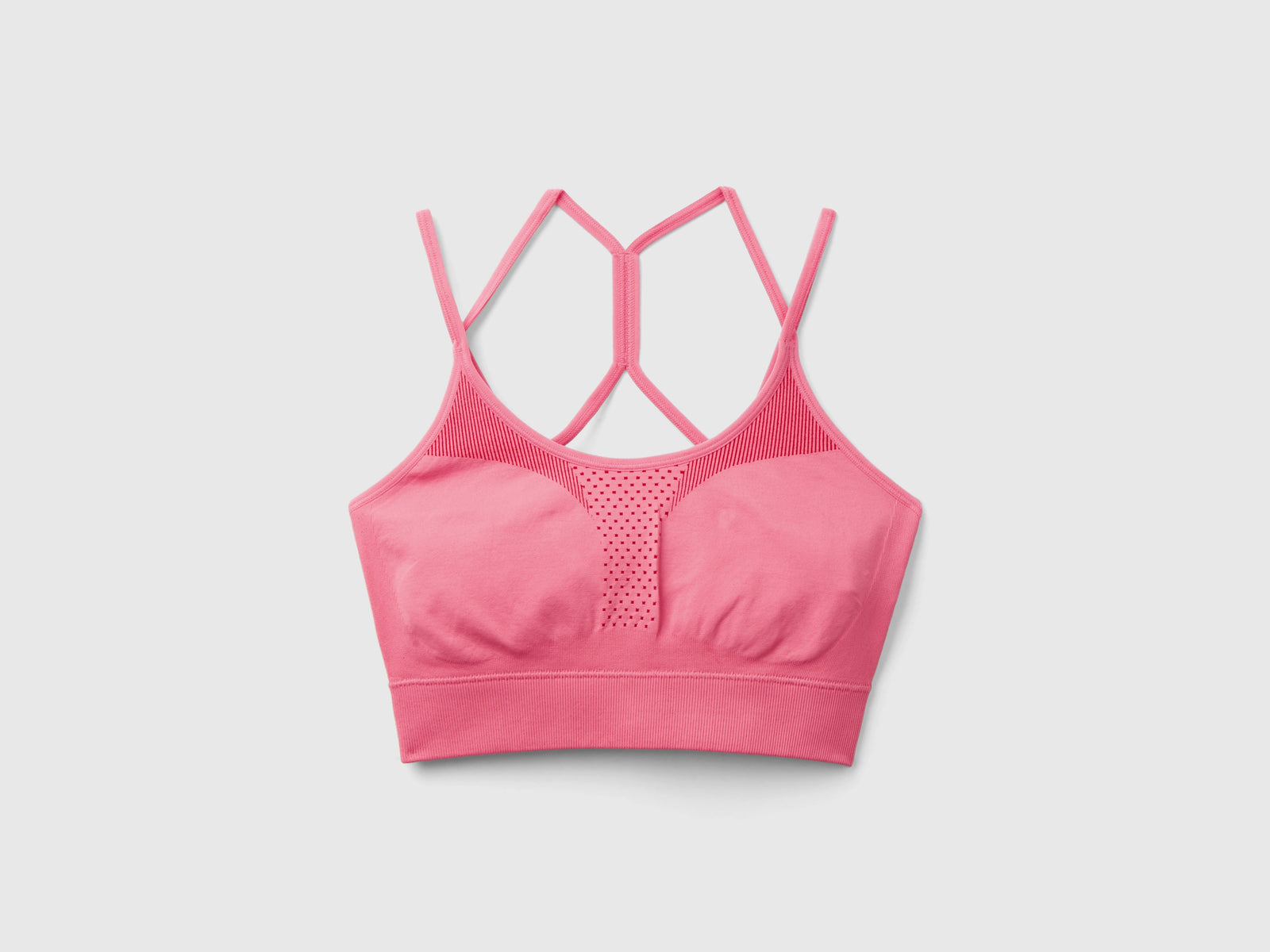 Top bra sportivo senza cuciture da donna rosa | Benetton Outlet