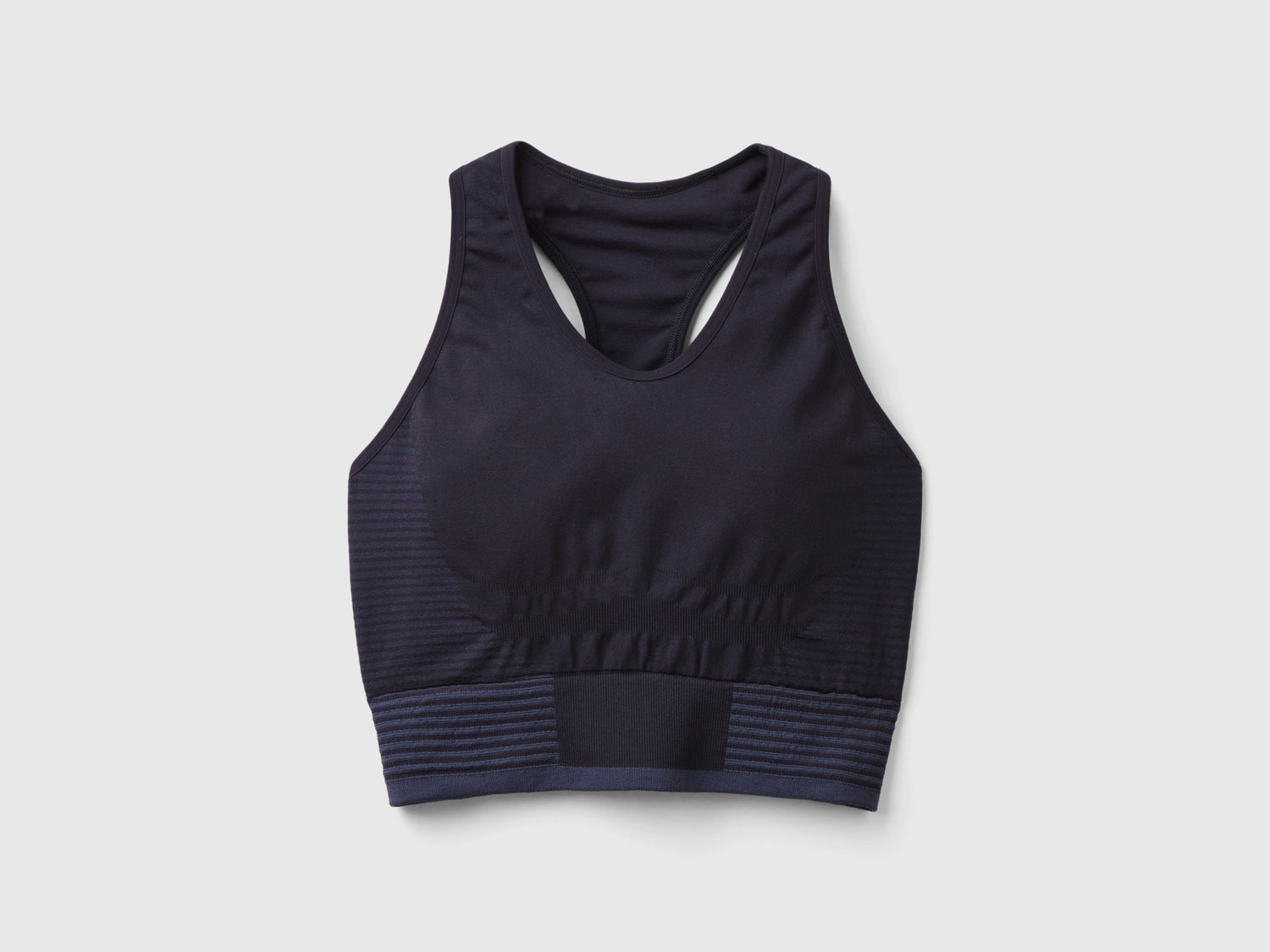 Top crop sportivo senza cuciture da donna blu scuro | Benetton Outlet