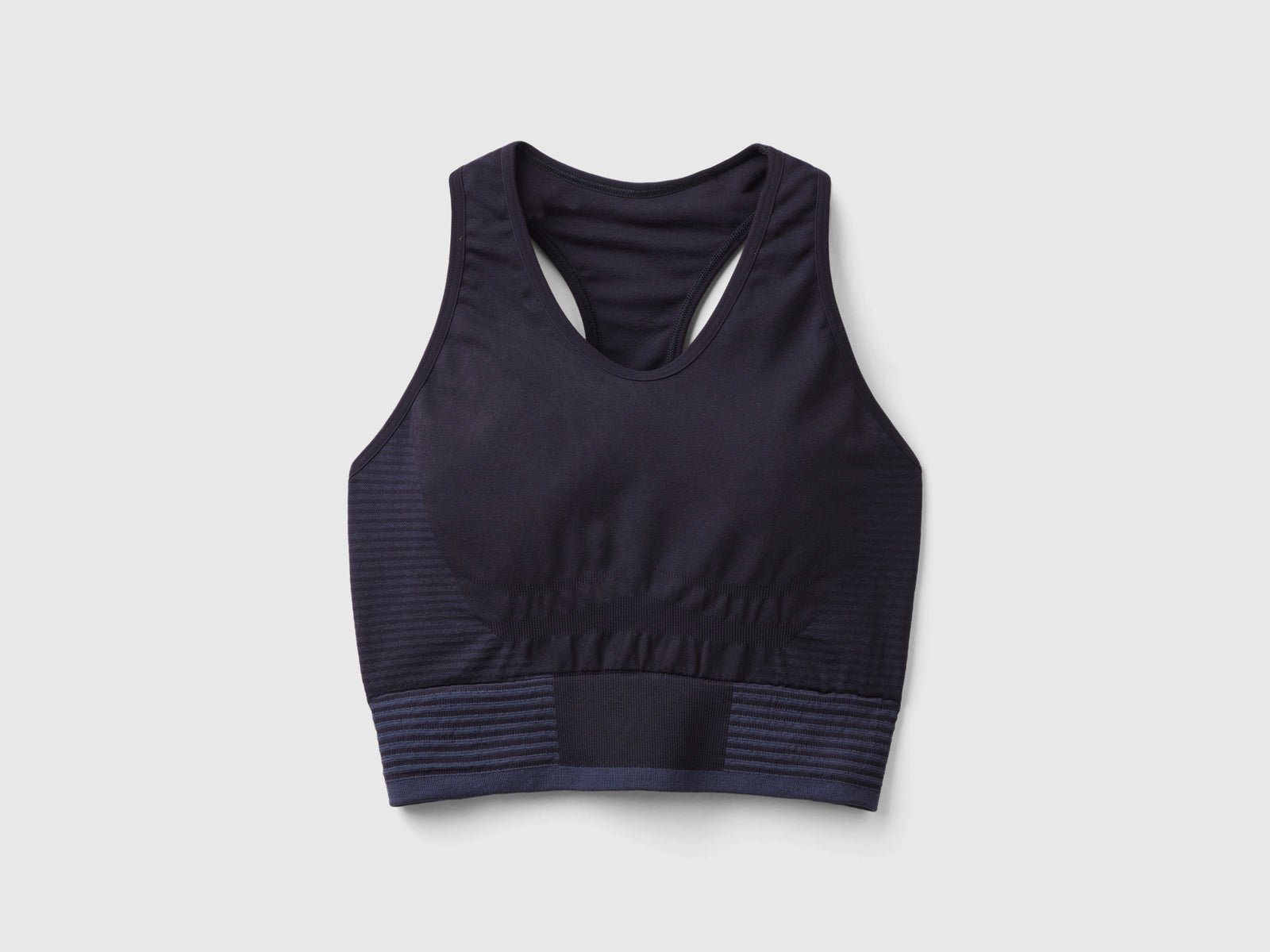 Top crop sportivo senza cuciture da donna blu scuro | Benetton Outlet