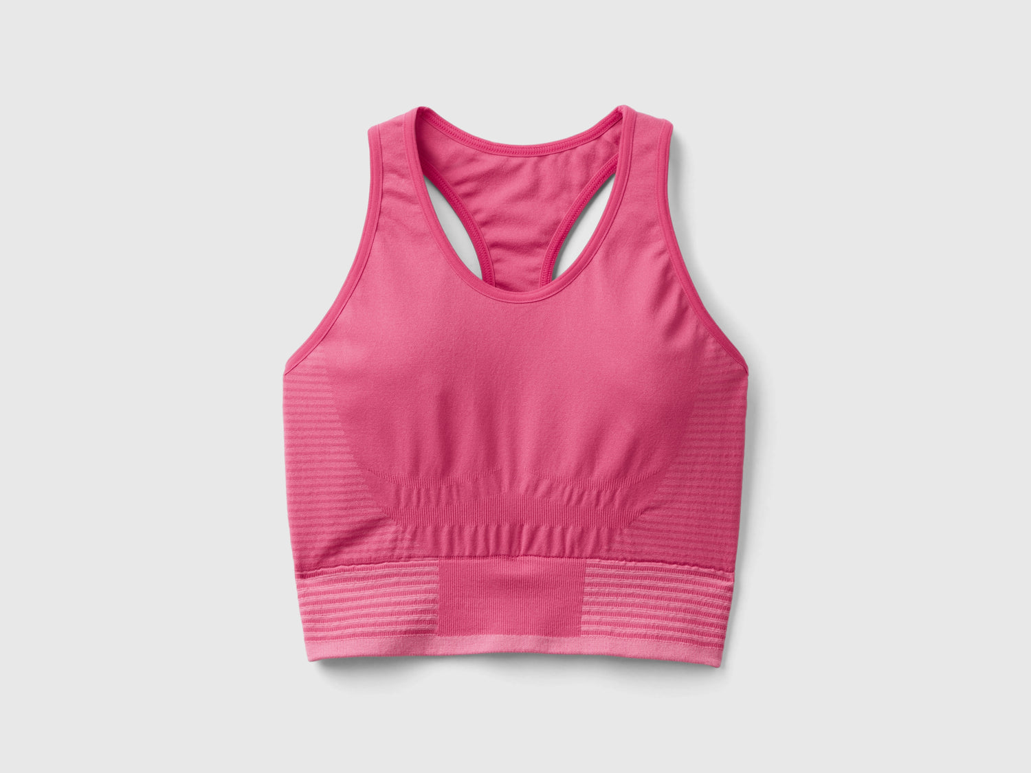 Top crop sportivo senza cuciture da donna fucsia | Benetton Outlet