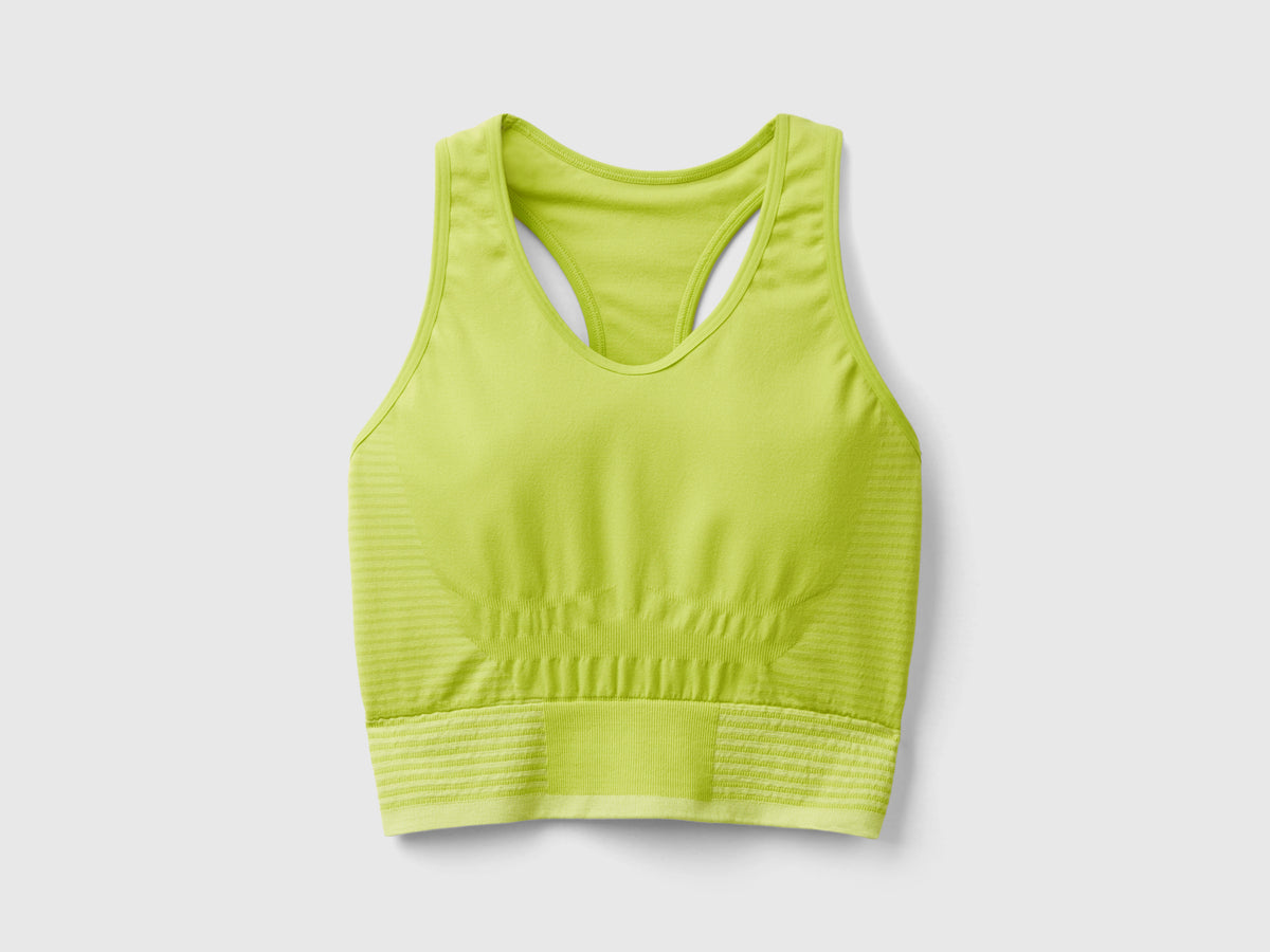 Top crop sportivo senza cuciture