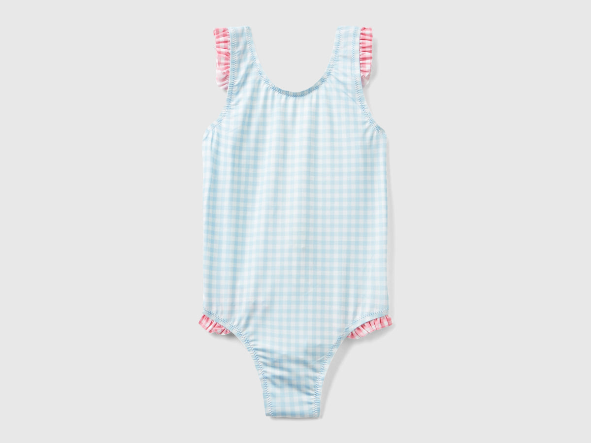 Costume intero vichy con balze