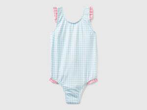 Costume intero vichy con balze