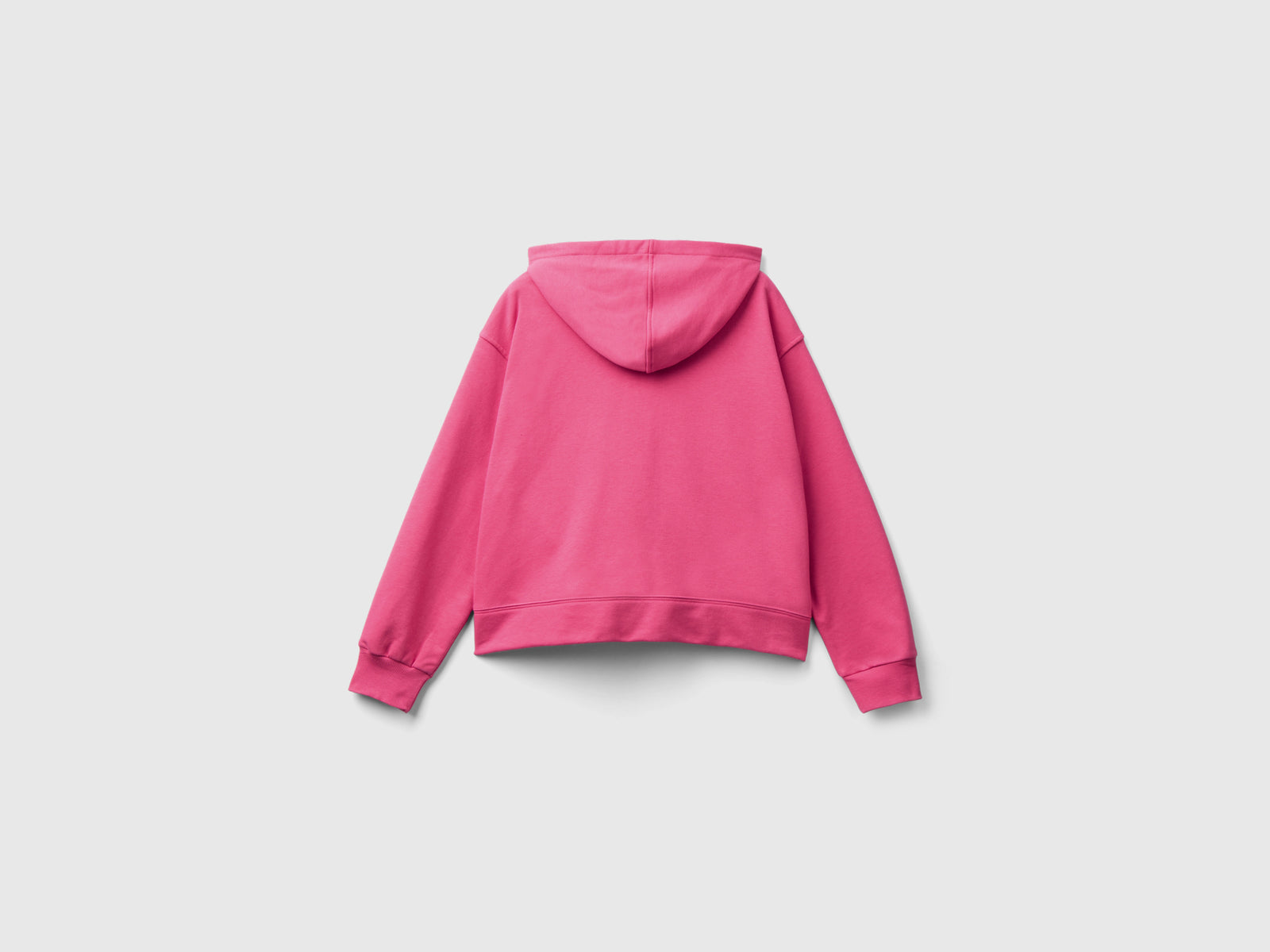 Felpa con cappuccio e zip da donna fucsia 2 | Benetton Outlet
