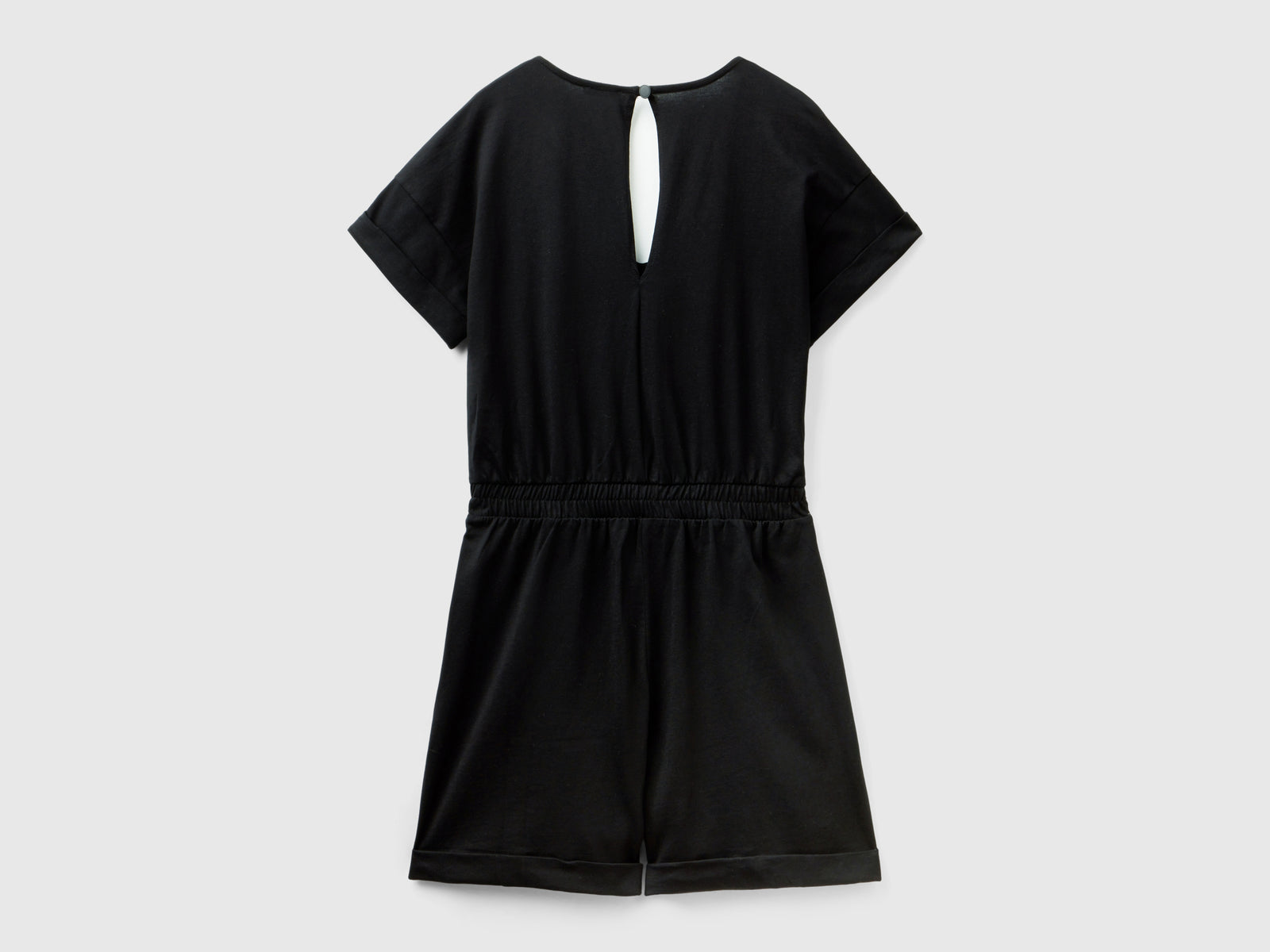 Tuta corta con scollo a V da donna nero 2 | Benetton Outlet