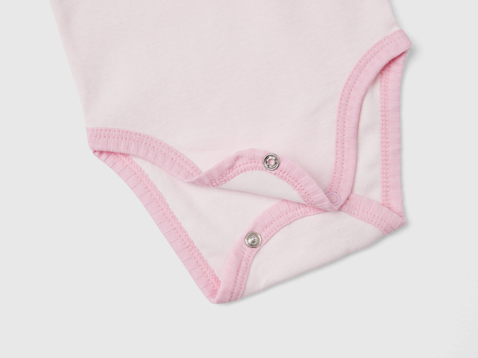 Due body a canotta in cotone da neonato rosa 2 | Benetton Outlet