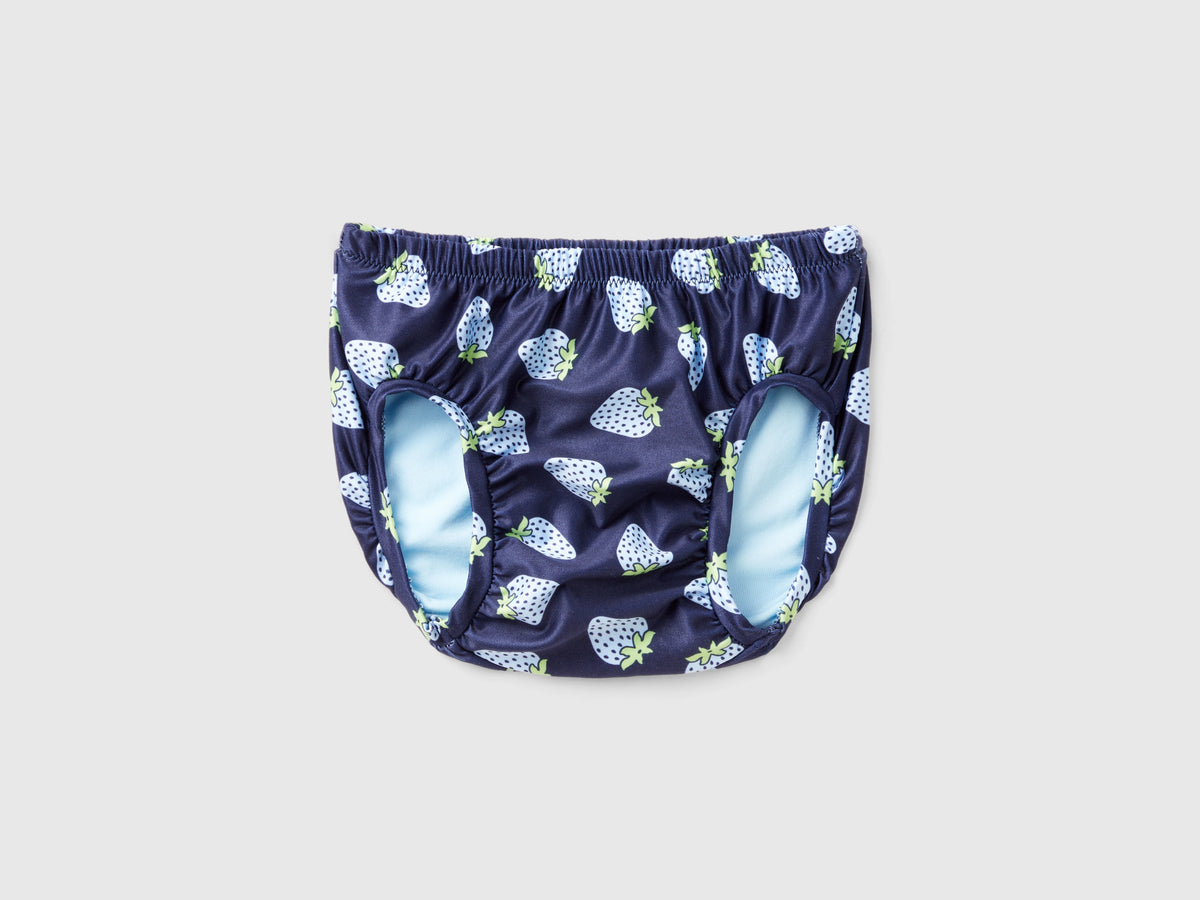 Swimsuit slip with fruit print