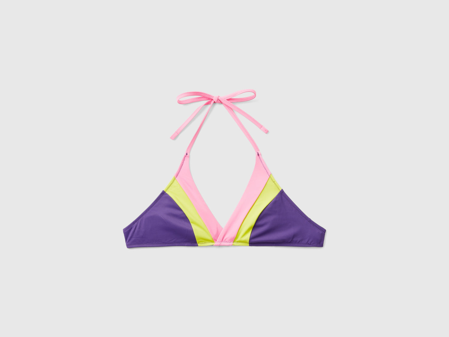 Triangolo mare a righe in ECONYL® da donna multi-color | Benetton Outlet