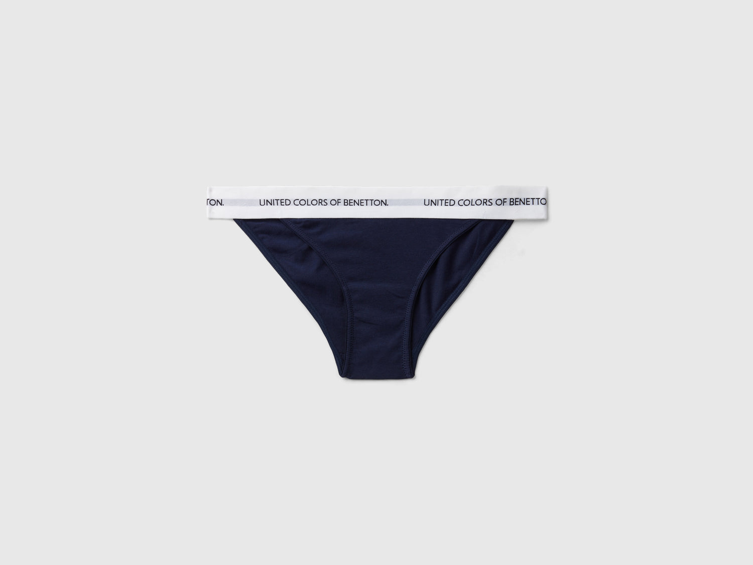 Slip fianco basso in cotone bio da donna blu scuro | Benetton Outlet
