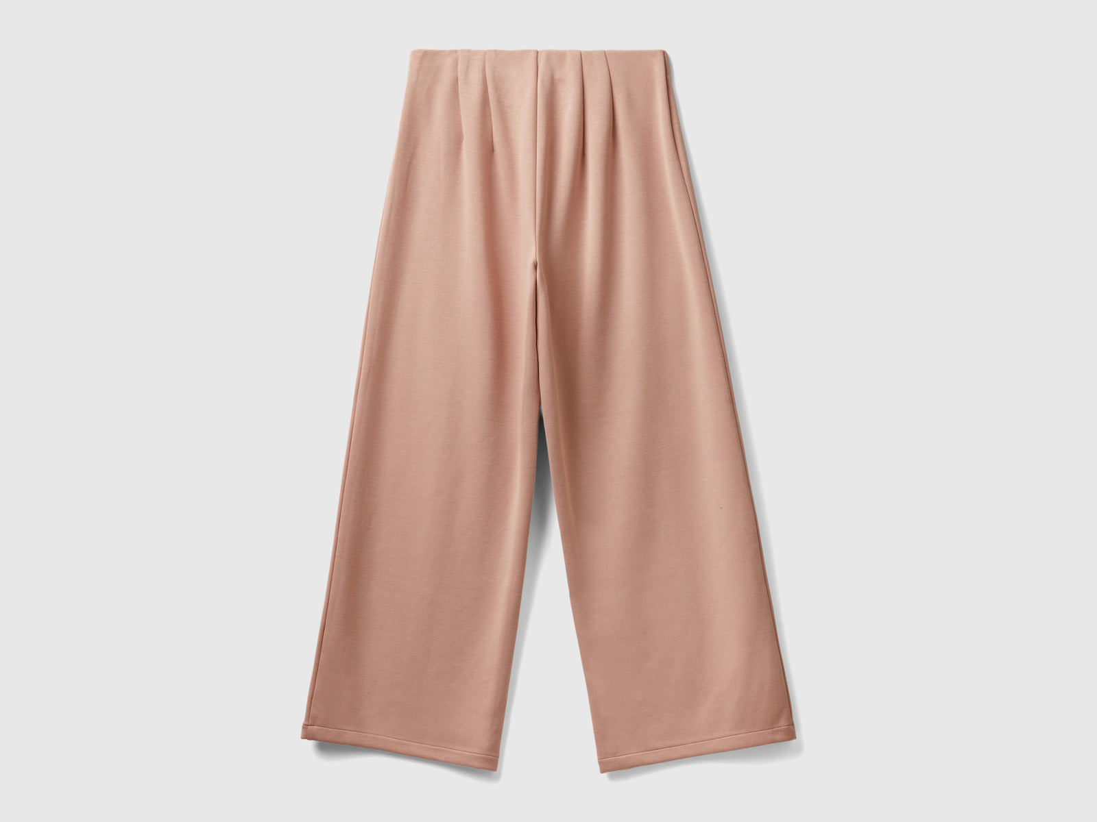 Pantaloni palazzo a vita alta da donna beige 2 | Benetton Outlet