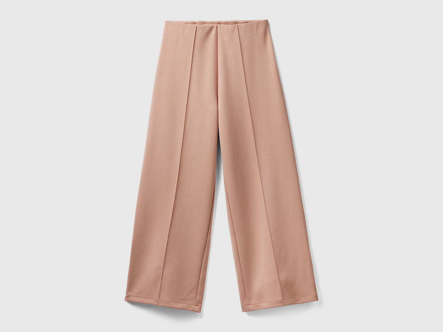 Pantaloni palazzo a vita alta da donna beige | Benetton Outlet