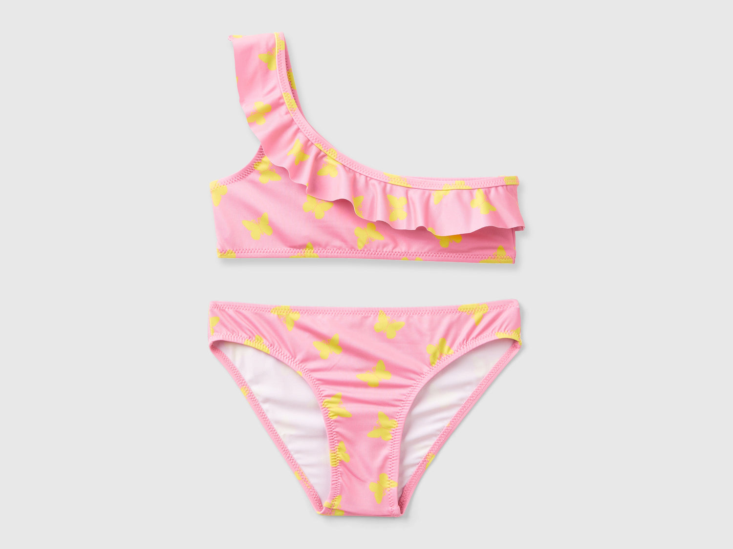 Bikini mare con pattern farfalle da bambina rosa | Benetton Outlet