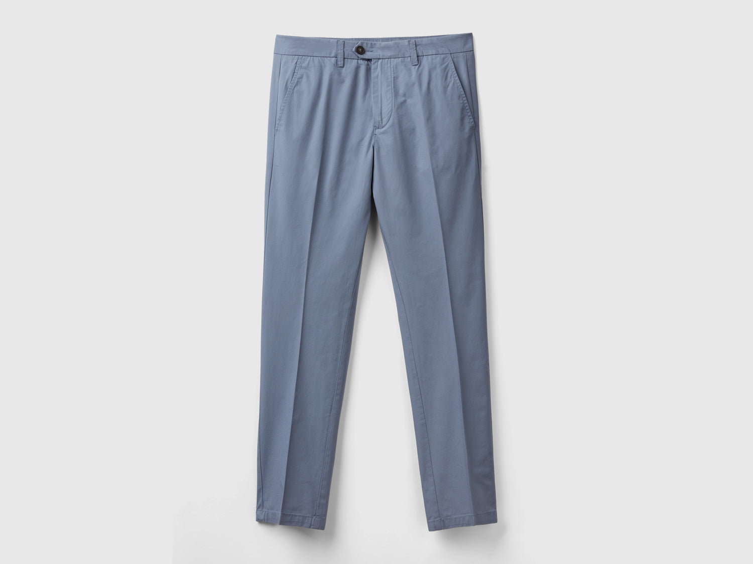 Chino slim fit in cotone leggero da uomo avio | Benetton Outlet