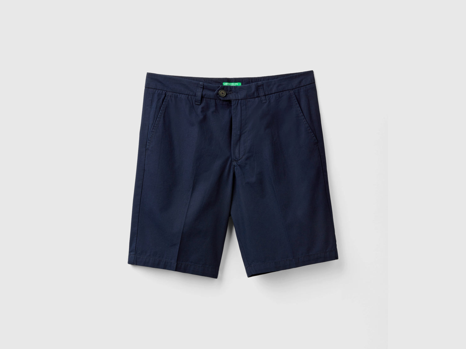 Bermuda chino in tela da uomo blu scuro | Benetton Outlet