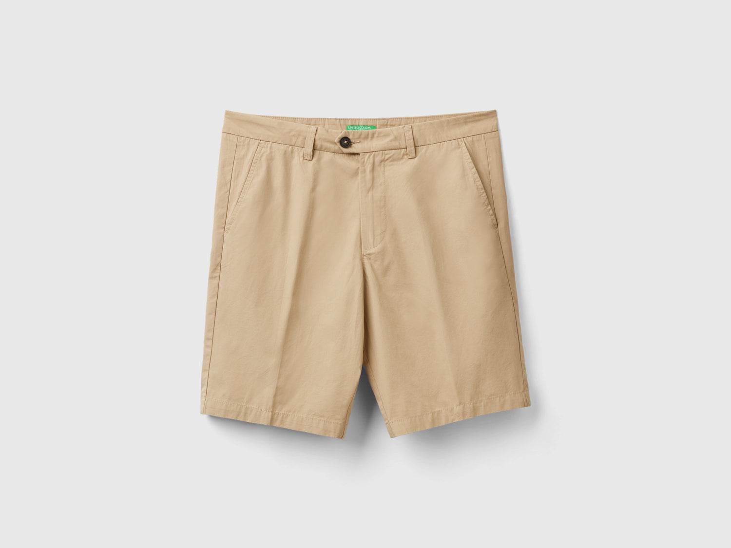 Bermuda chino in tela da uomo beige | Benetton Outlet