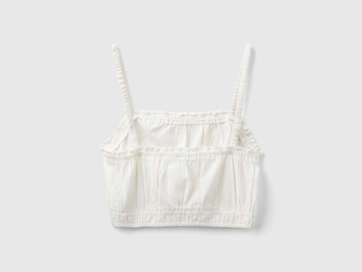 Top cropped 100% cotone