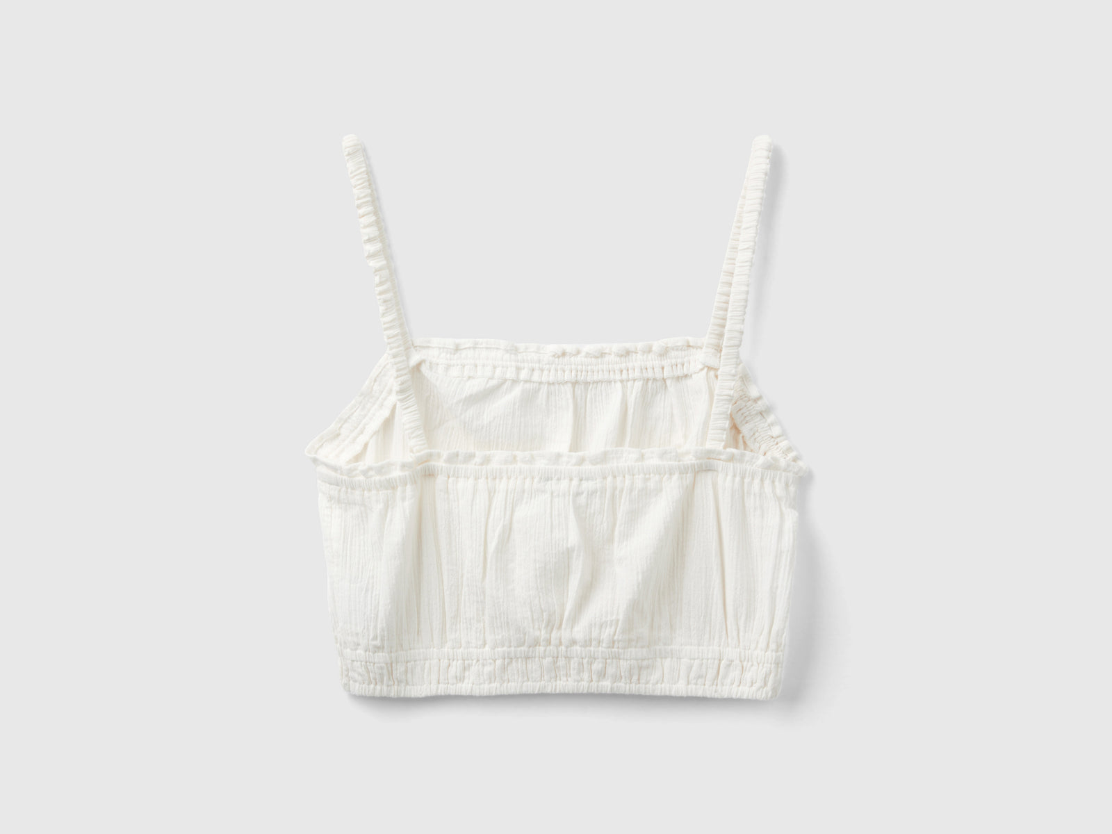 Top cropped 100% cotone da donna bianco panna 2 | Benetton Outlet