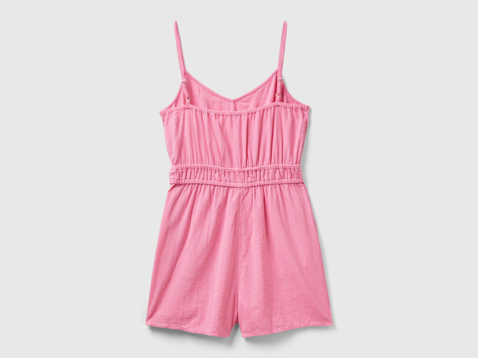 Tuta corta con scollo a V da donna rosa 2 | Benetton Outlet
