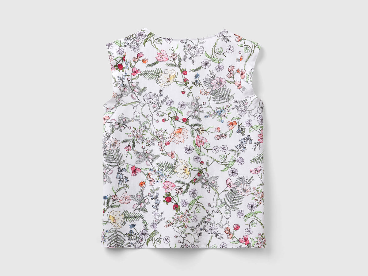 Blusa fantasia in misto viscosa sostenibile