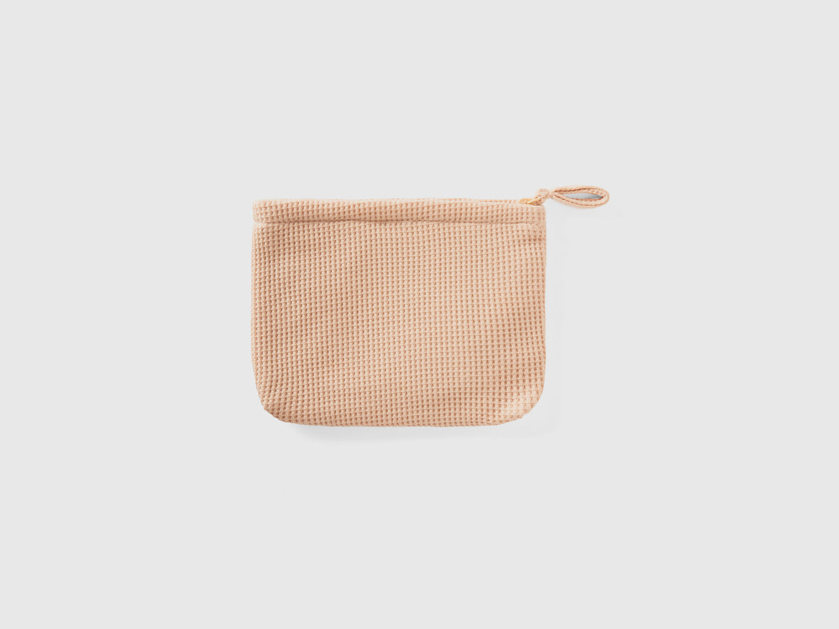 Beauty case in cotone a nido d'ape