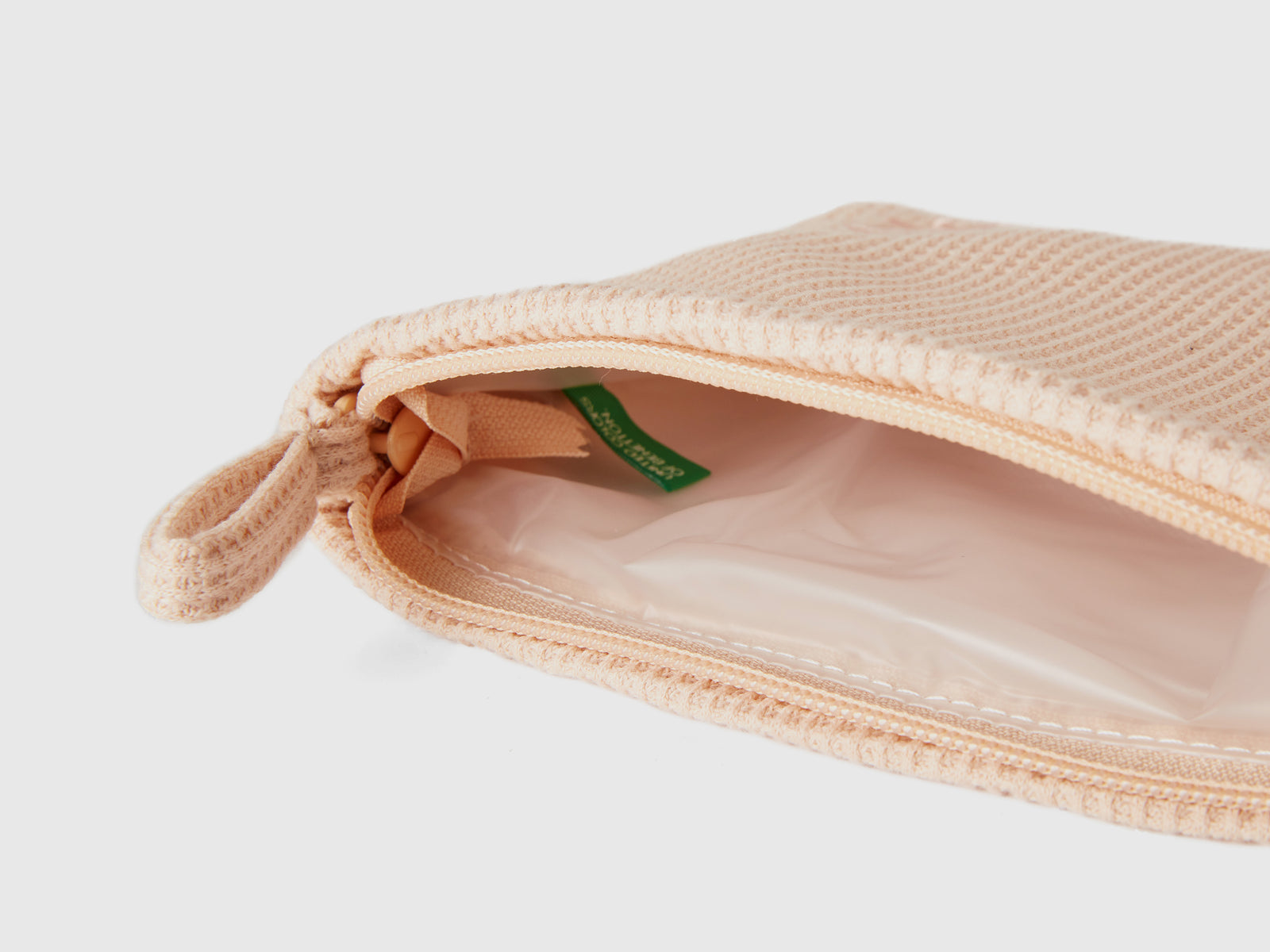 Beauty case in cotone a nido d'ape da donna pesca 3 | Benetton Outlet